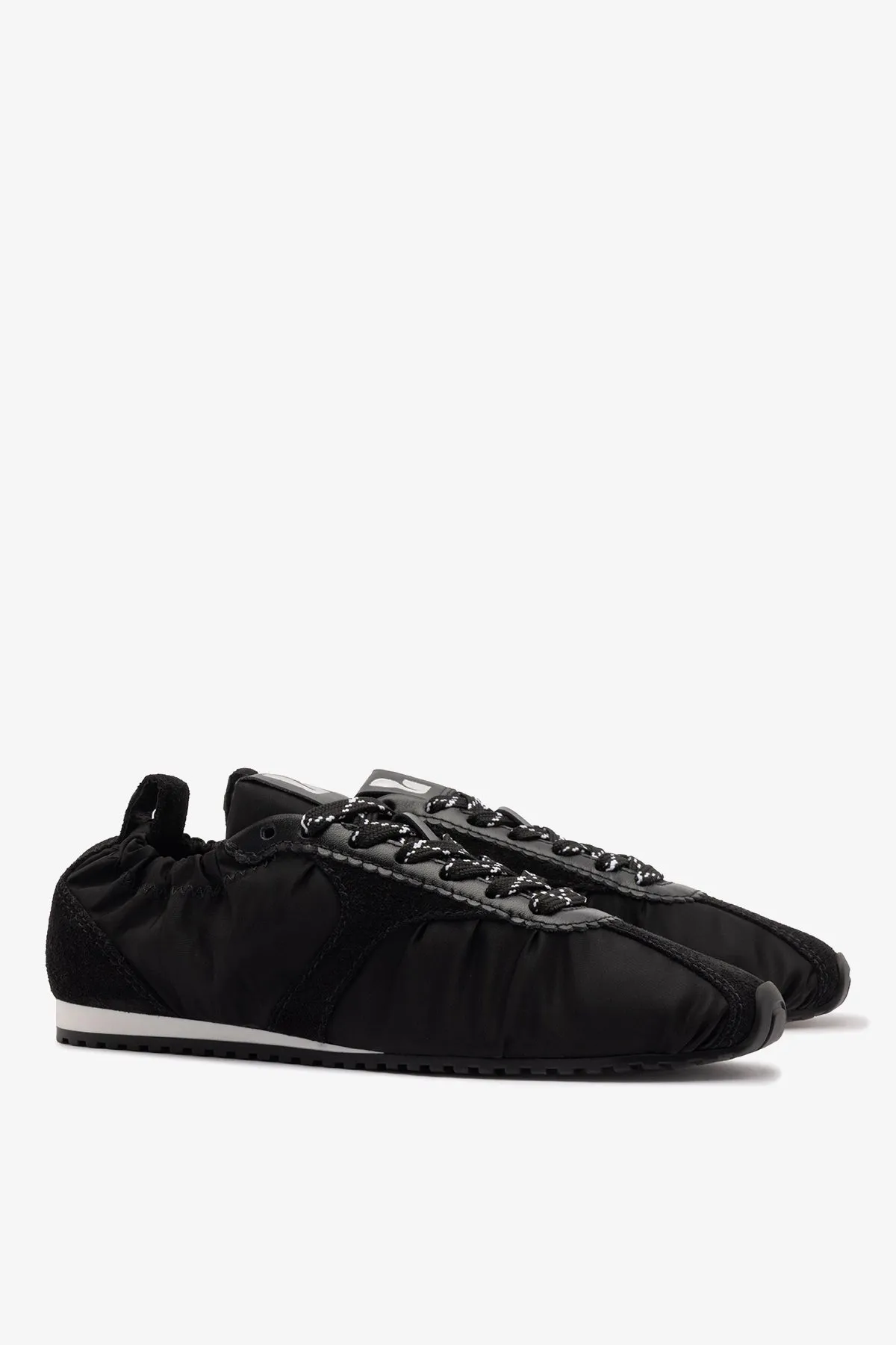 Stella Lite Sneaker In Black Nylon and Suede sold by Larroude product image thumbnail 3