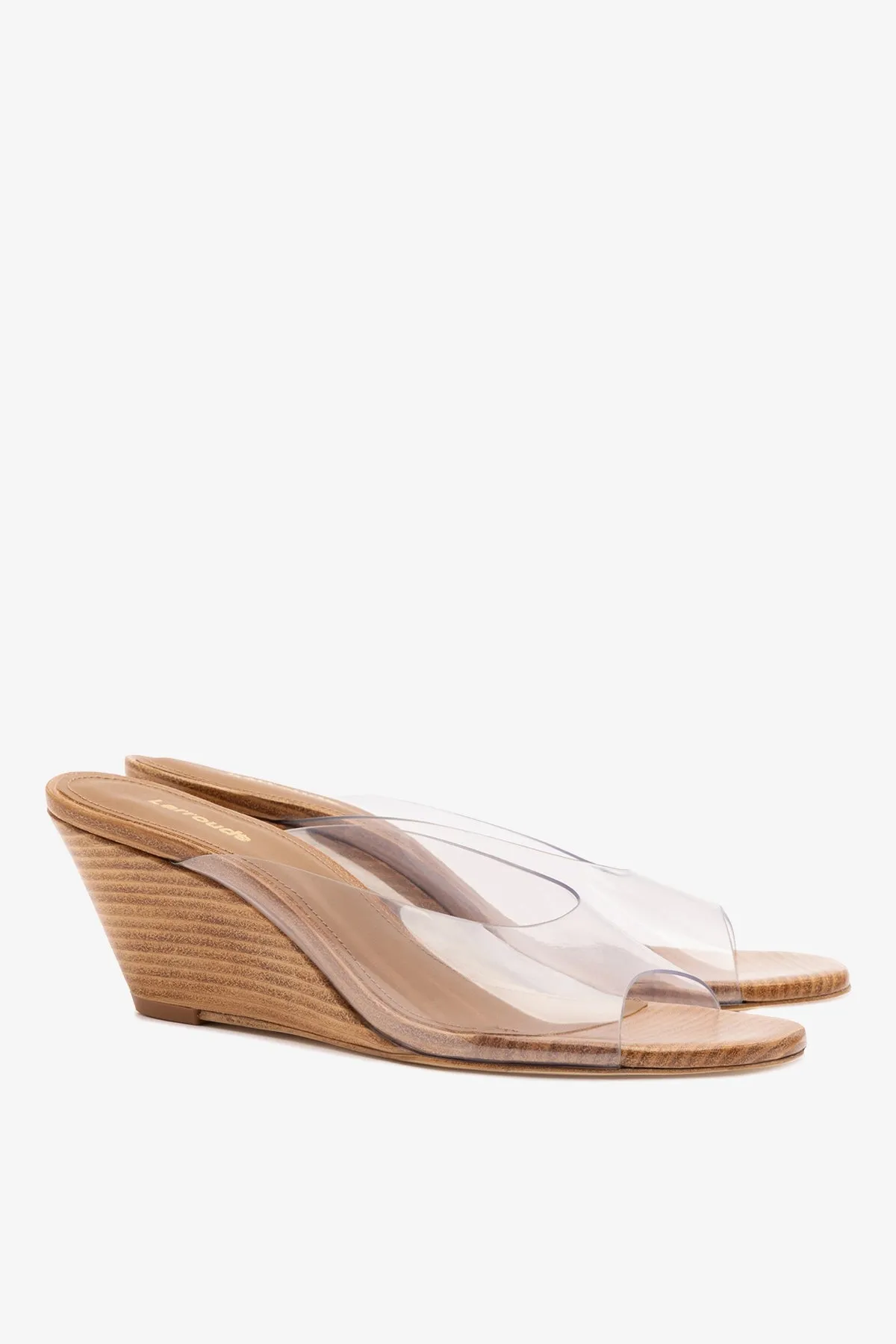 Vivi Wedge Mule In Clear Vinyl sold by Larroude product image thumbnail 3