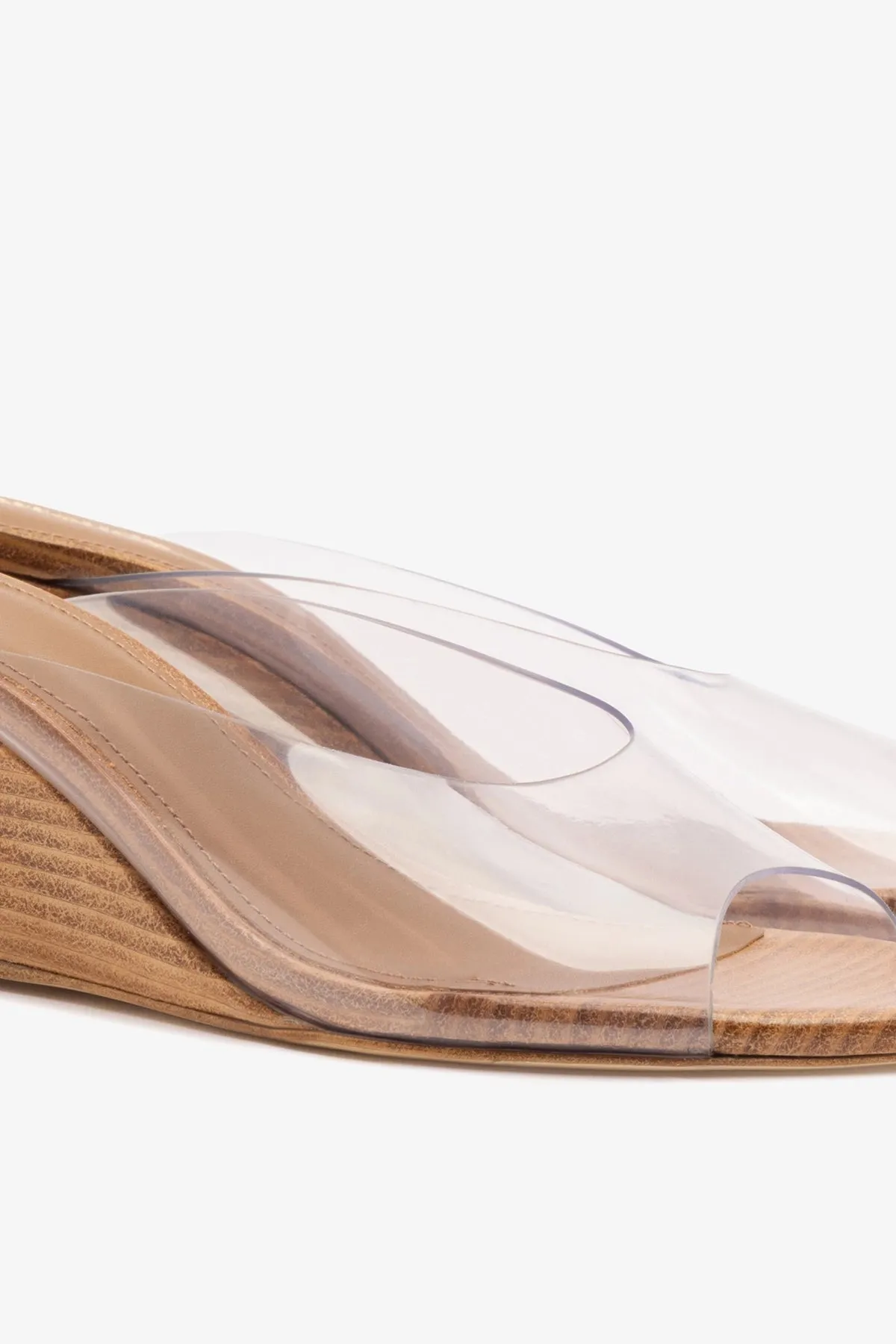 Vivi Wedge Mule In Clear Vinyl sold by Larroude product image thumbnail 4