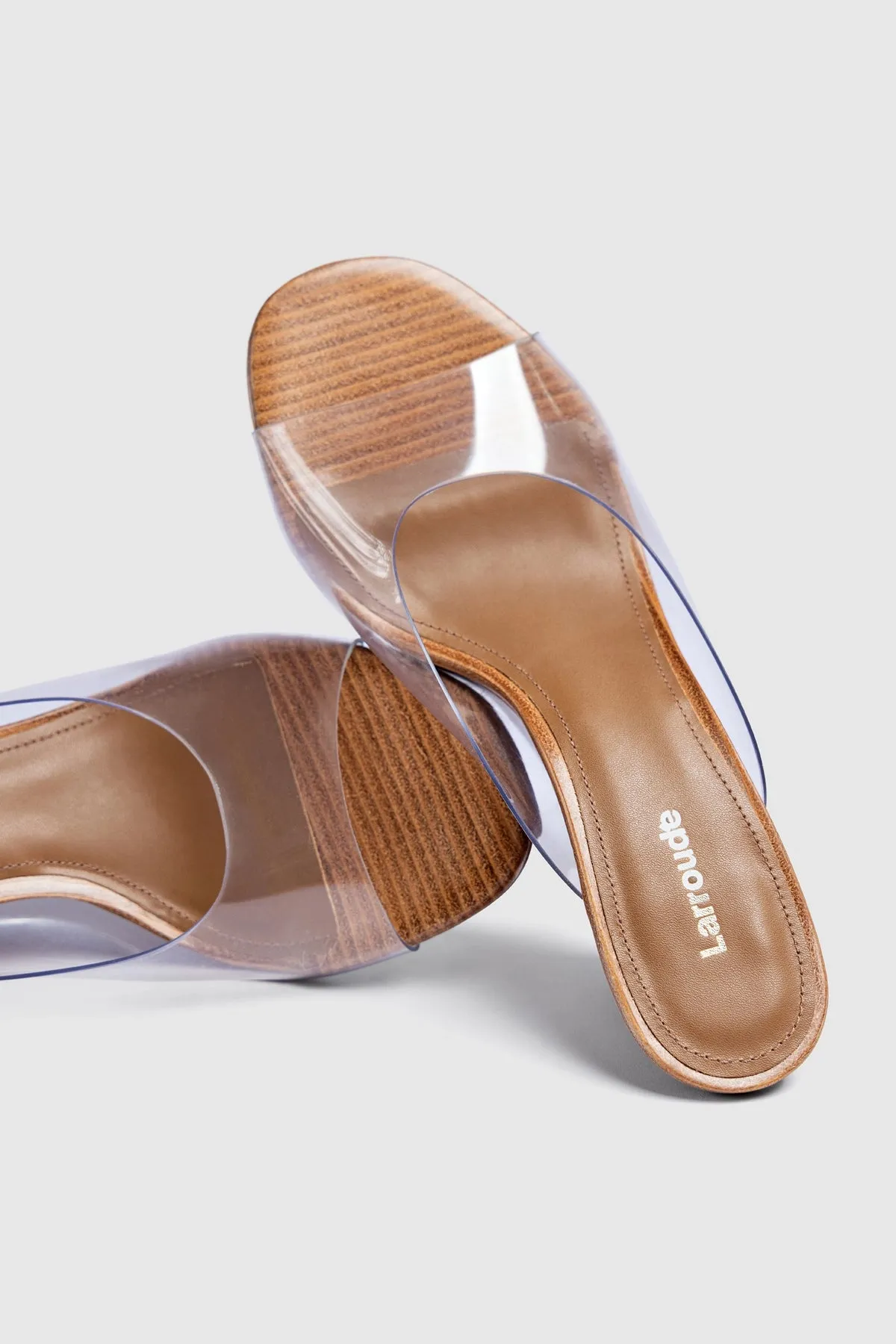 Vivi Wedge Mule In Clear Vinyl sold by Larroude product image thumbnail 5