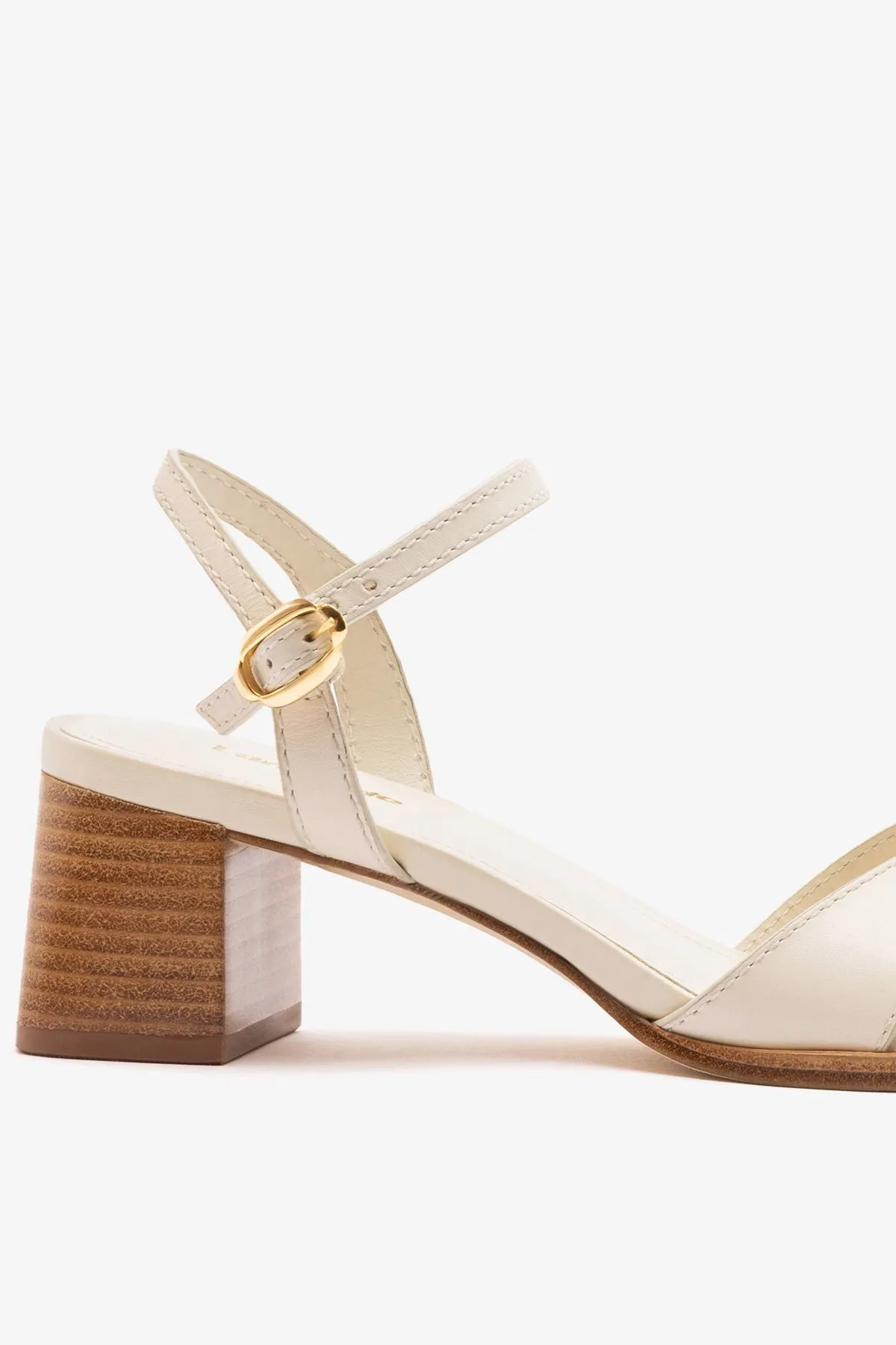 Roma Sandal Ivory Leather sold by Larroude product image thumbnail 4