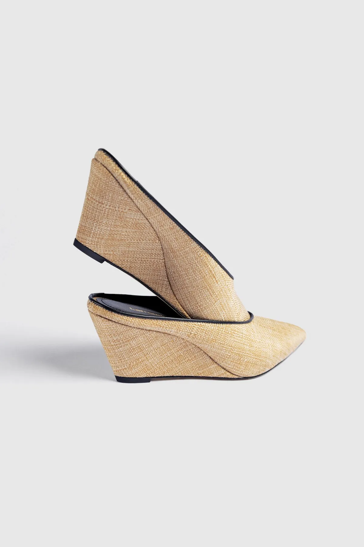 Loulou Mule Beige Raffia sold by Larroude product image thumbnail 2