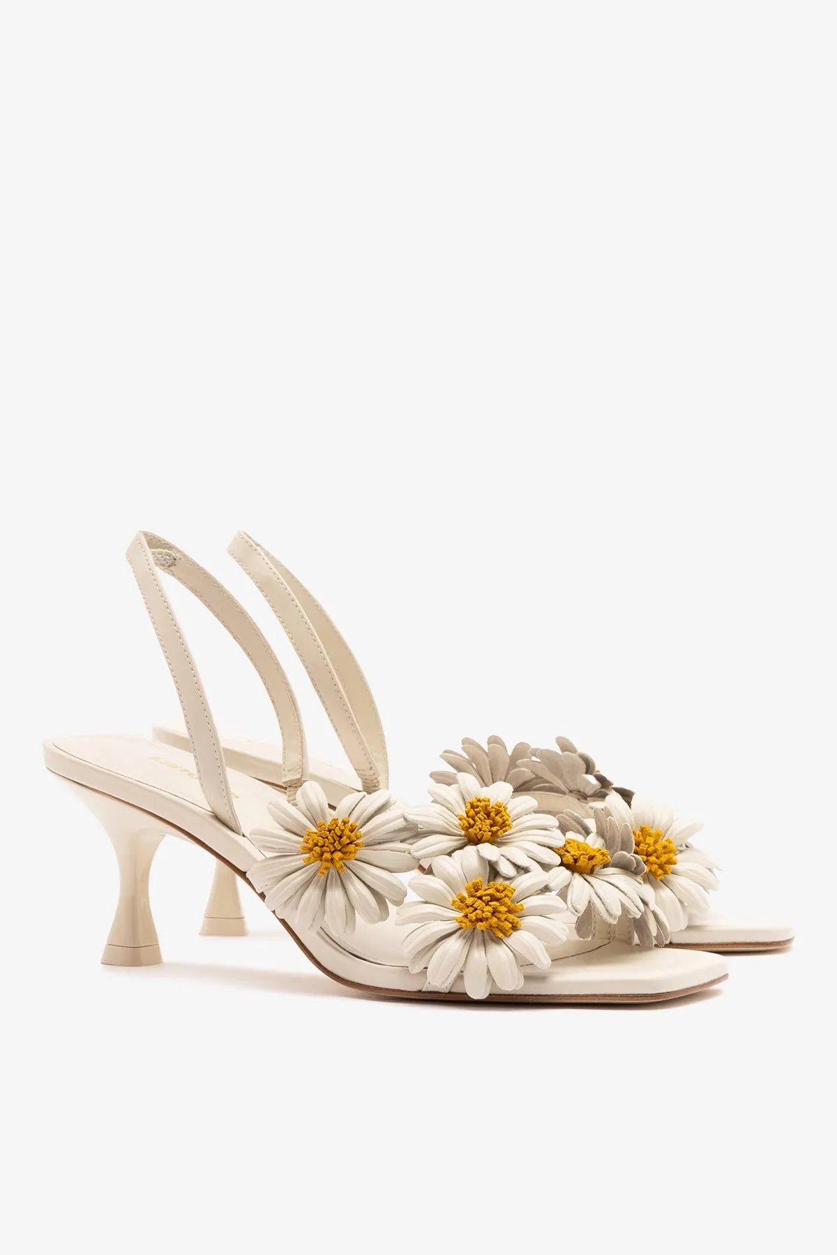 Fiore Sandal Ivory Leather sold by Larroude product image thumbnail 3