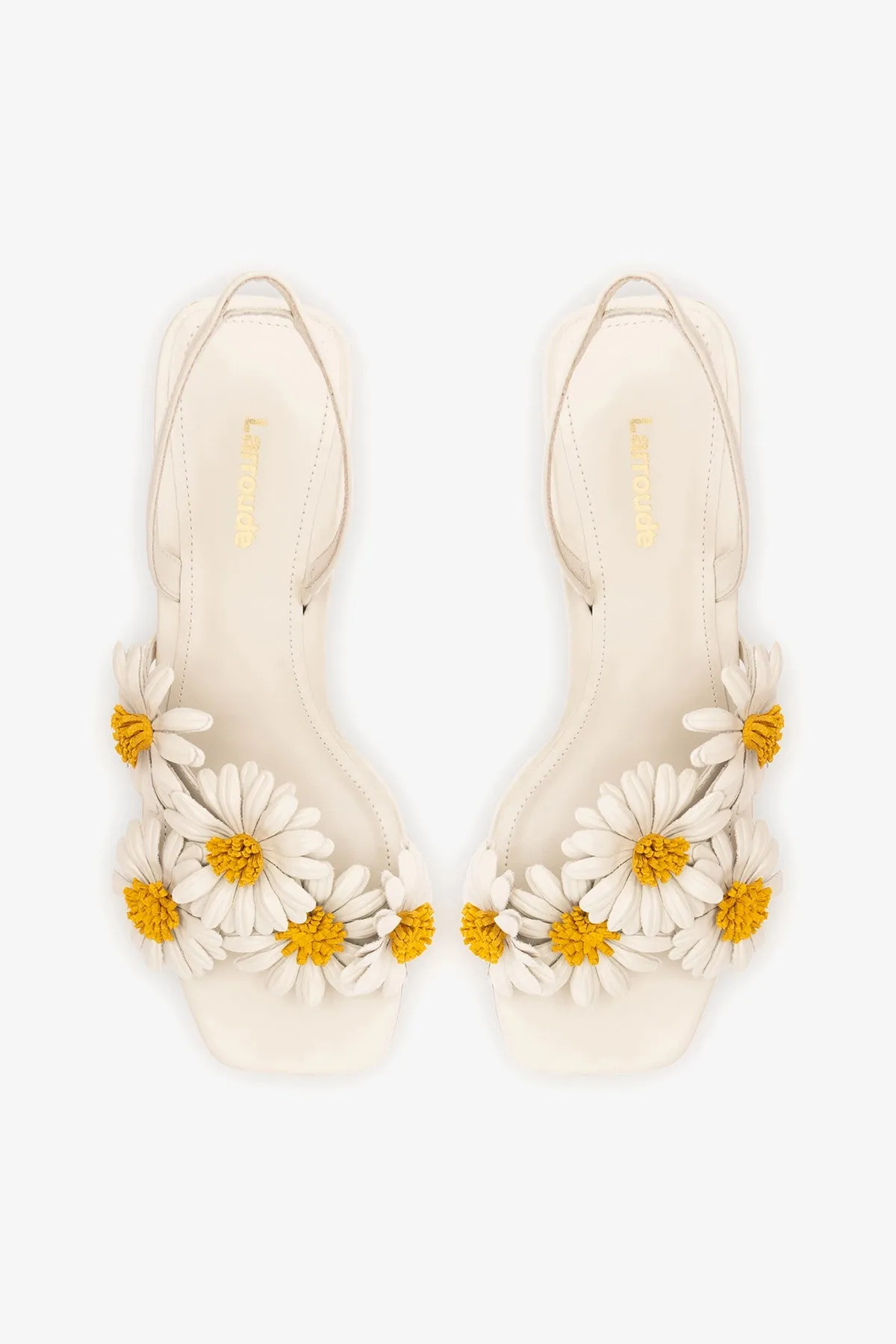 Fiore Sandal Ivory Leather sold by Larroude product image thumbnail 5