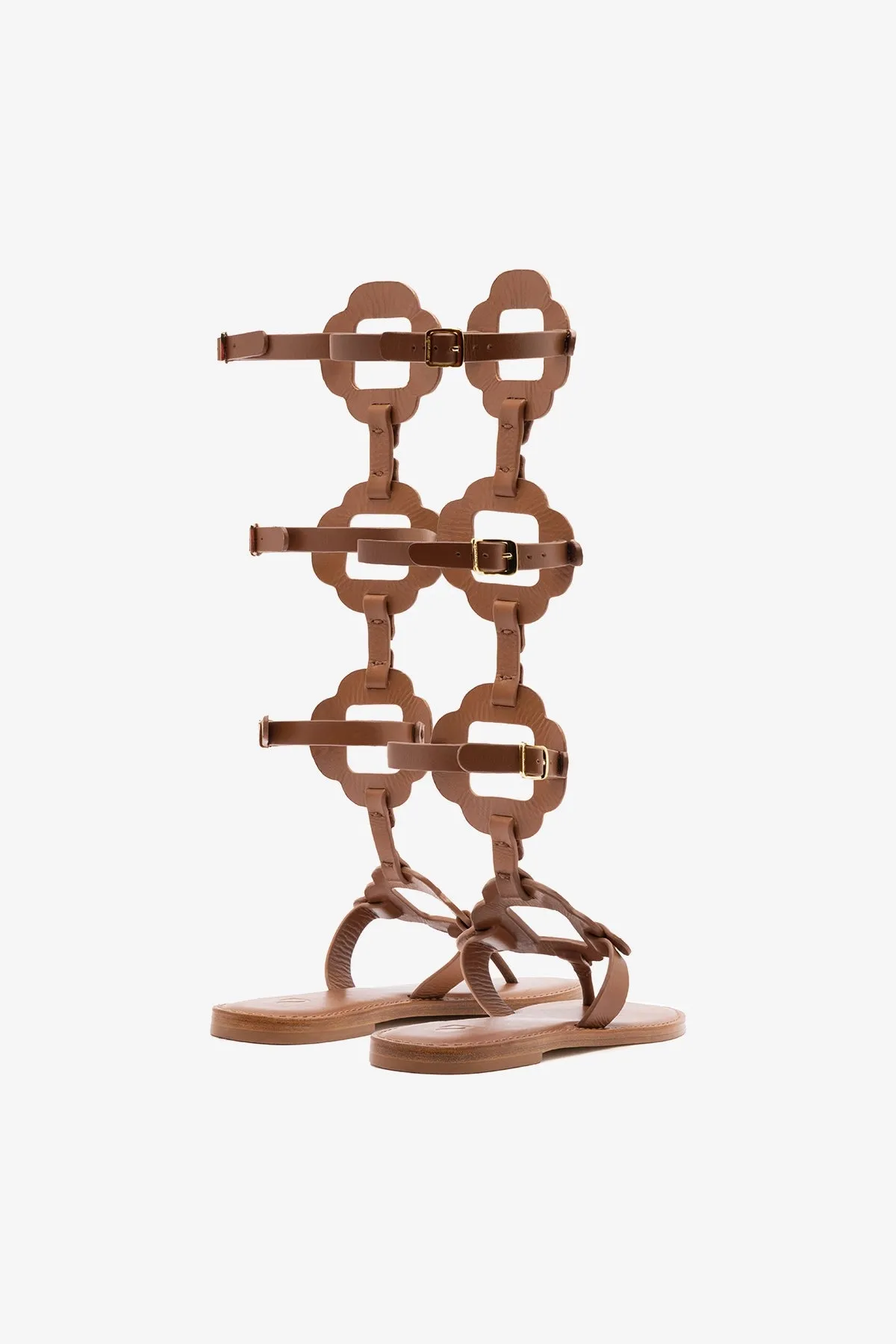Margherita Gladiator Sandal Caramel Leather sold by Larroude product image thumbnail 4