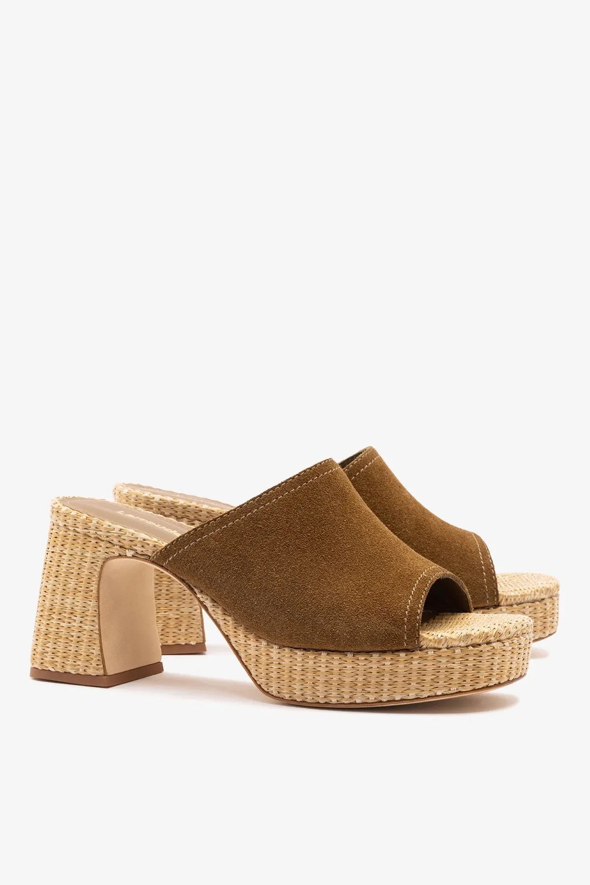 Dolly Low Mule Russet Suede sold by Larroude product image thumbnail 3