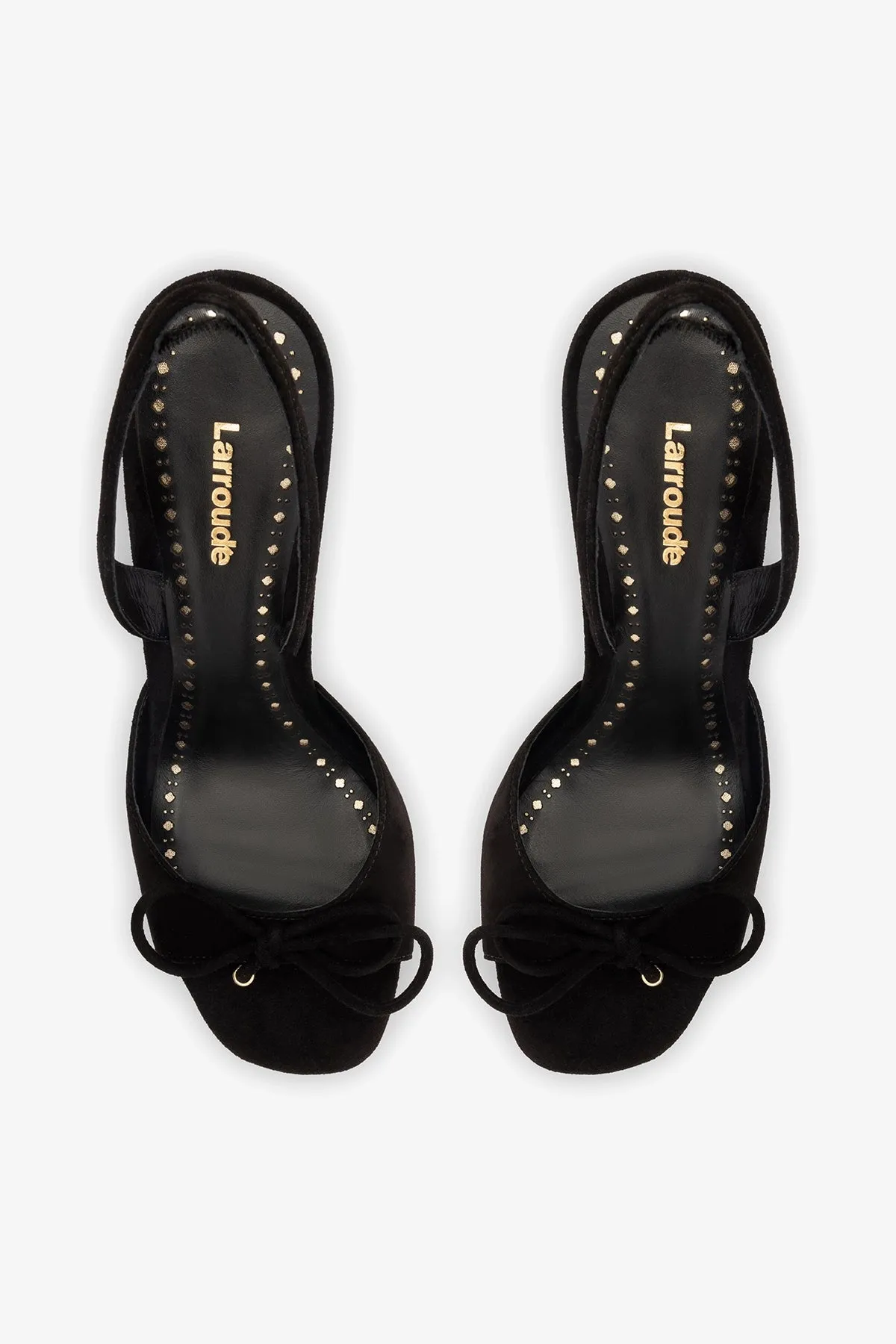 Lady Sandal Black Suede sold by Larroude product image thumbnail 5