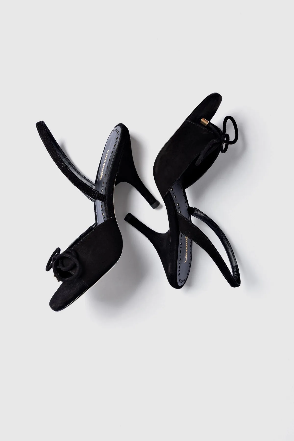 Lady Sandal Black Suede sold by Larroude product image thumbnail 2