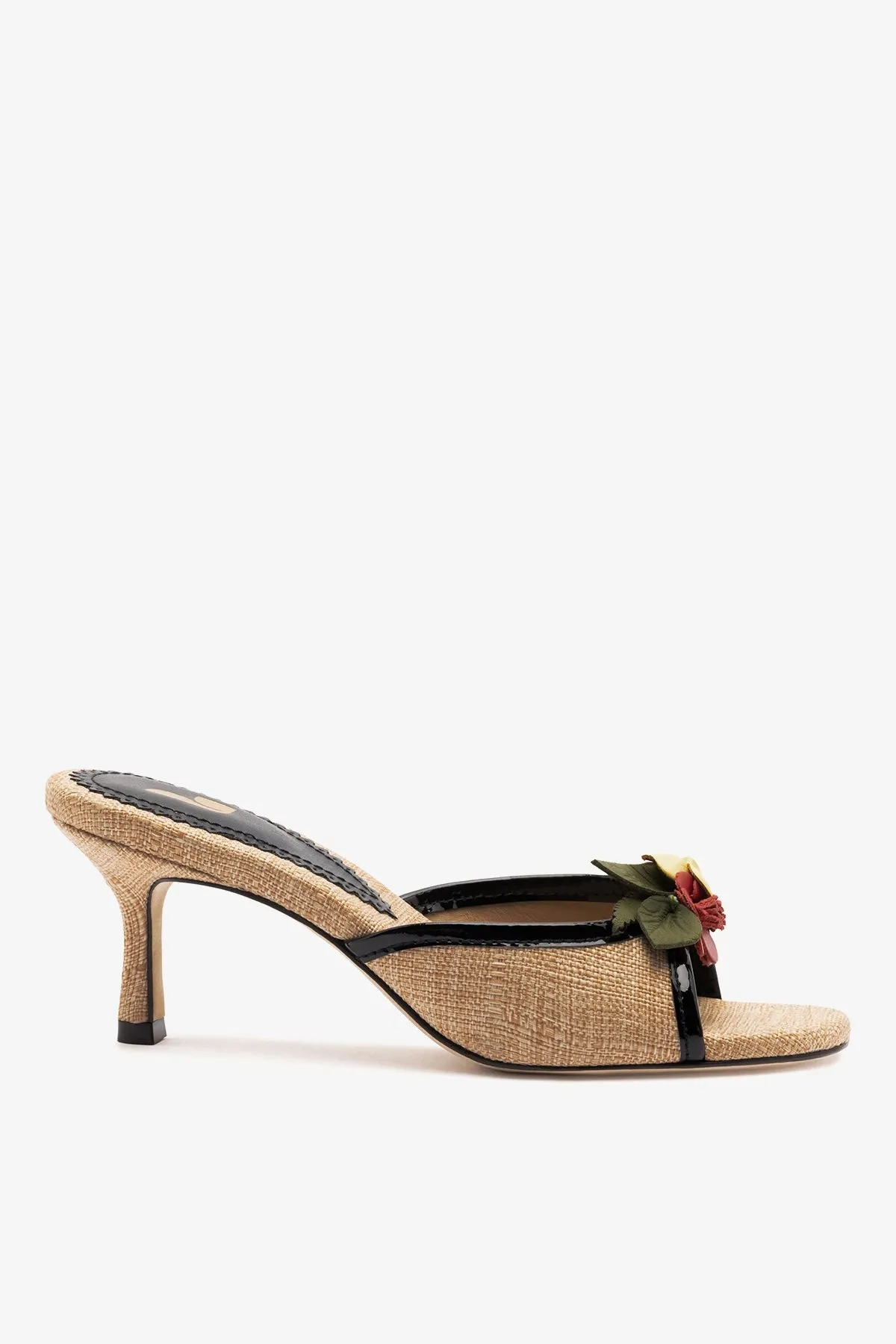 Juliette Mule Beige Raffia sold by Larroude