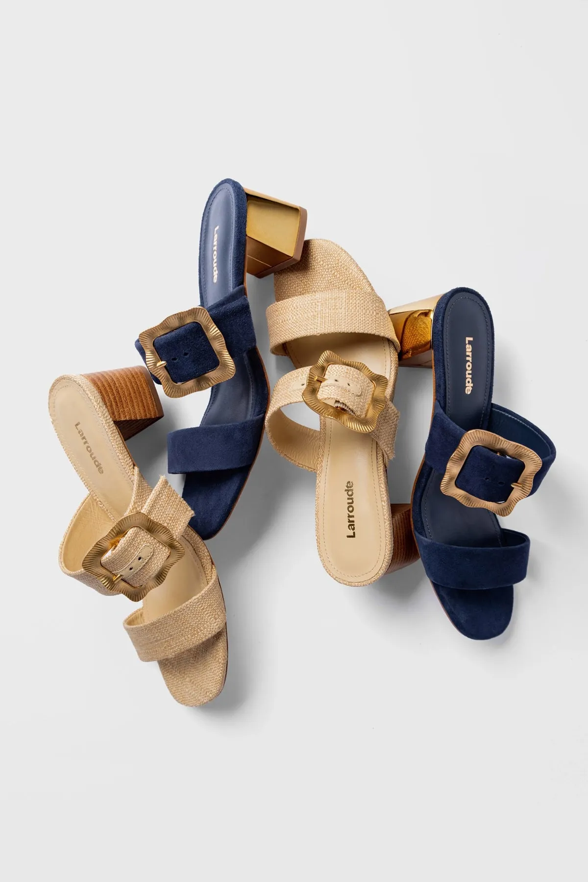 Maria Sandal Beige Raffia sold by Larroude product image thumbnail 5