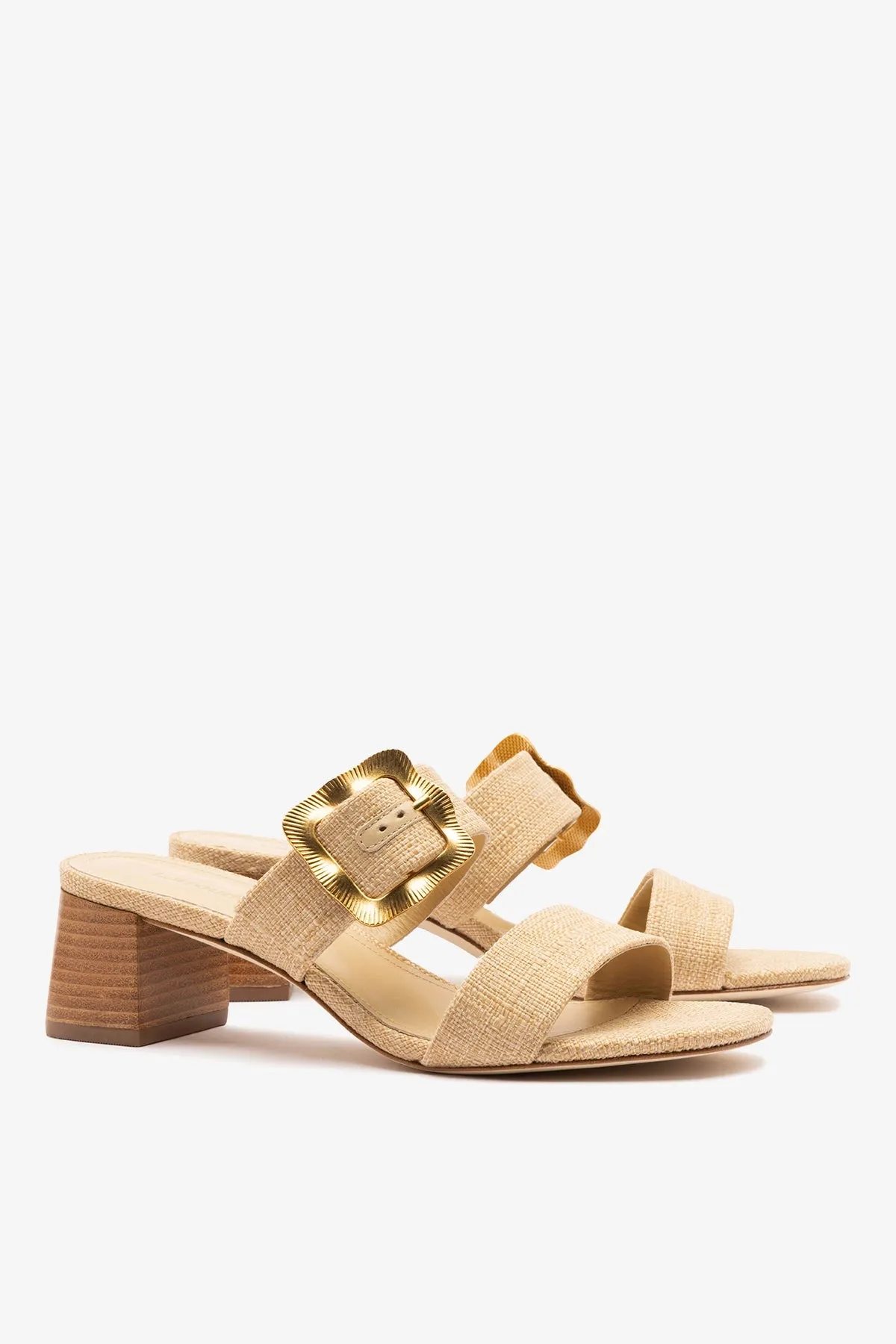 Maria Sandal Beige Raffia sold by Larroude product image thumbnail 3