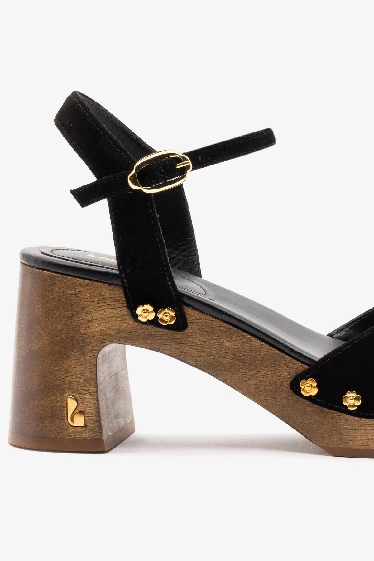 Willow Sandal Black Suede sold by Larroude product image thumbnail 4