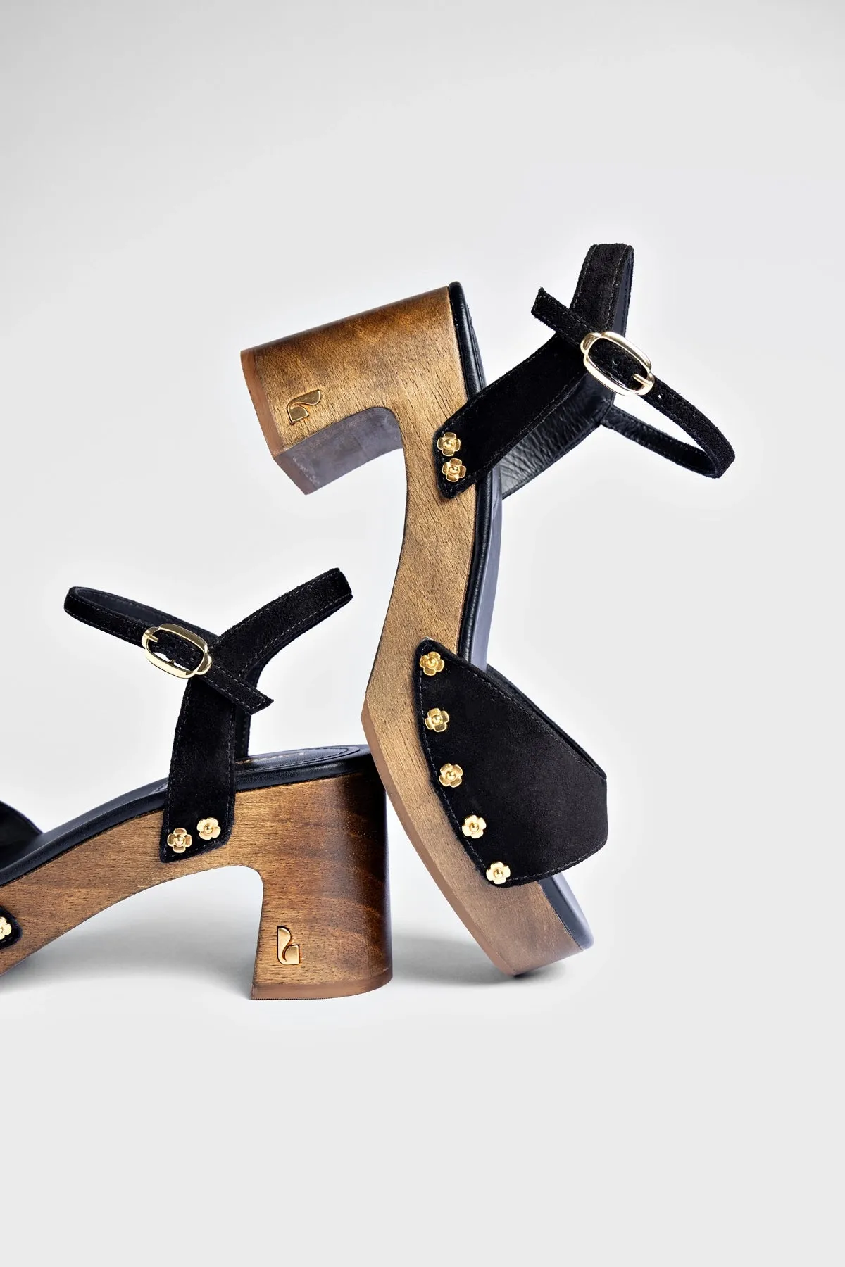 Willow Sandal Black Suede sold by Larroude product image thumbnail 2