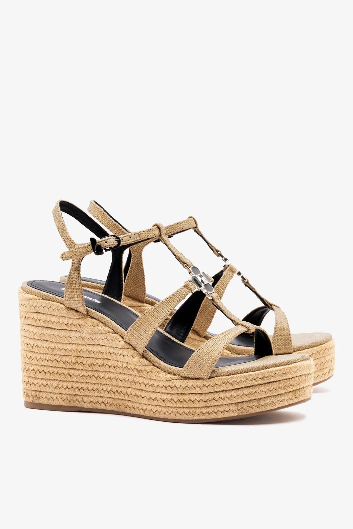 Hana Espadrille Sandal Beige Raffia sold by Larroude product image thumbnail 3