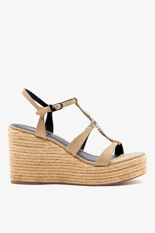 Hana Espadrille Sandal Beige Raffia sold by Larroude