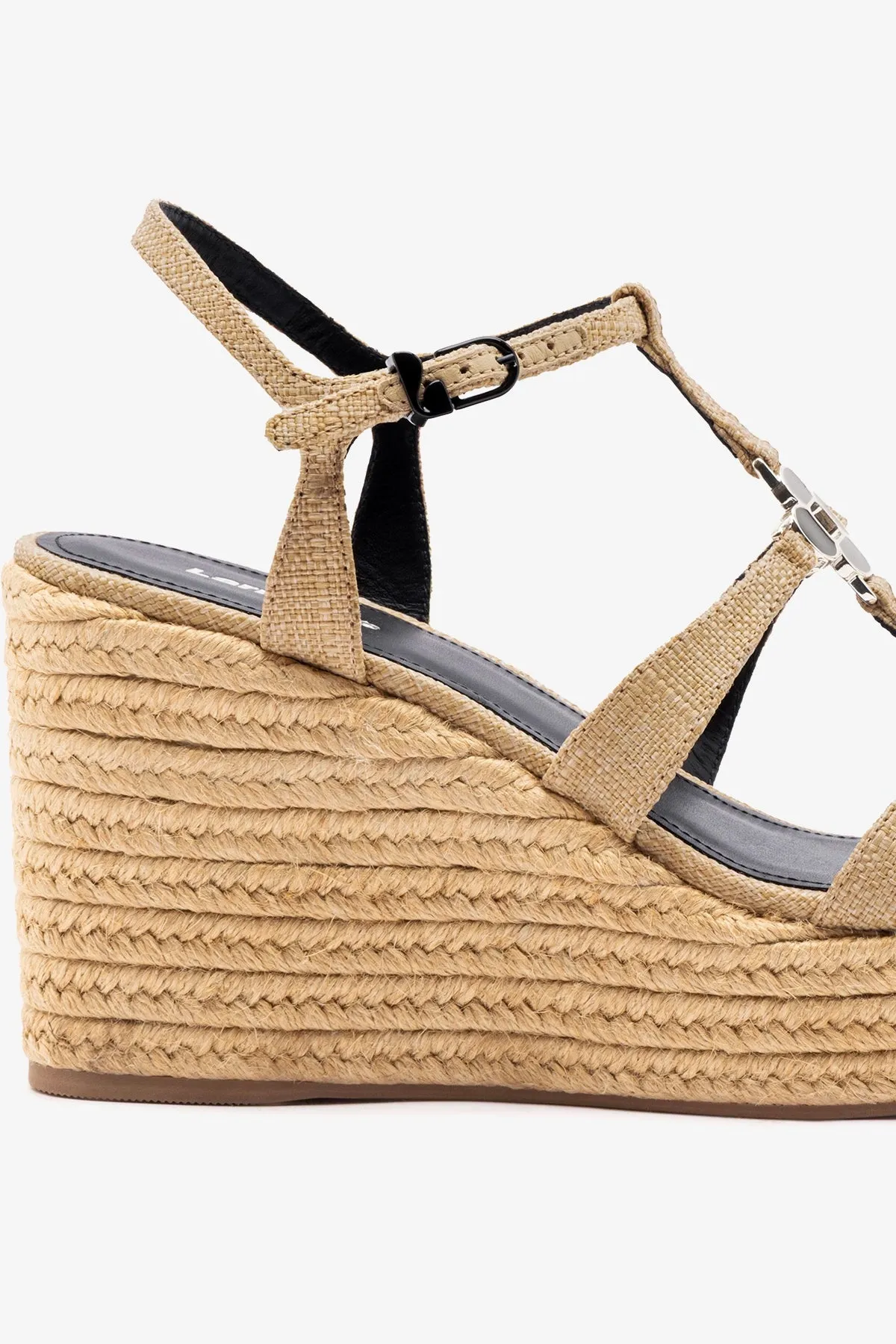 Hana Espadrille Sandal Beige Raffia sold by Larroude product image thumbnail 4