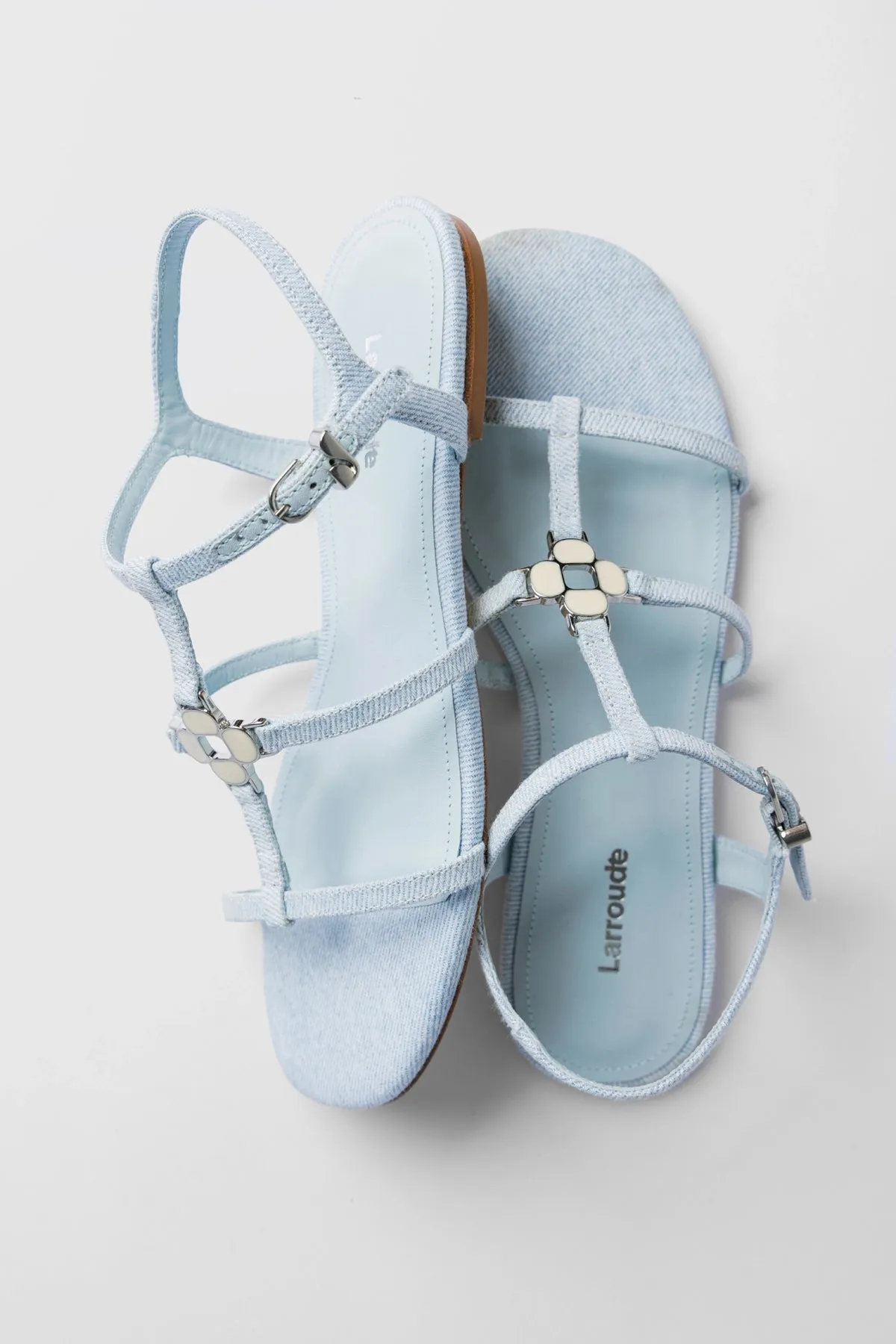 Hana Flat Sandal Maya Denim sold by Larroude product image thumbnail 2