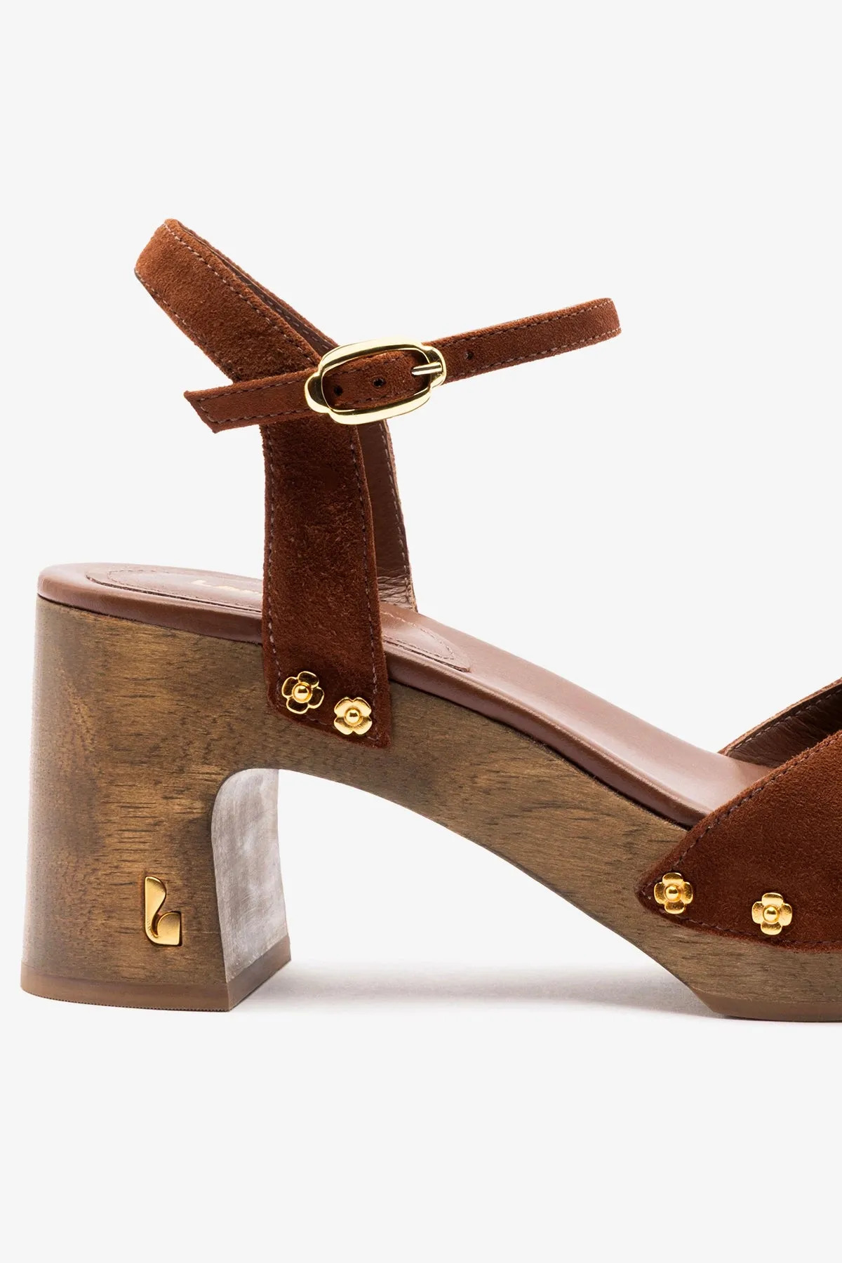 Willow Sandal Burnt Umber Suede sold by Larroude product image thumbnail 4