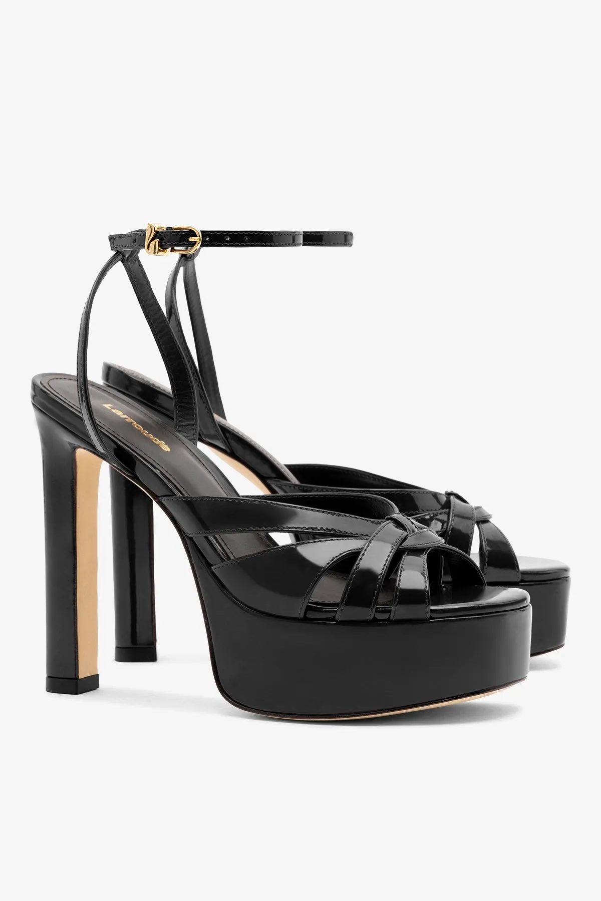 Veronica Sandal Black Leather sold by Larroude product image thumbnail 3