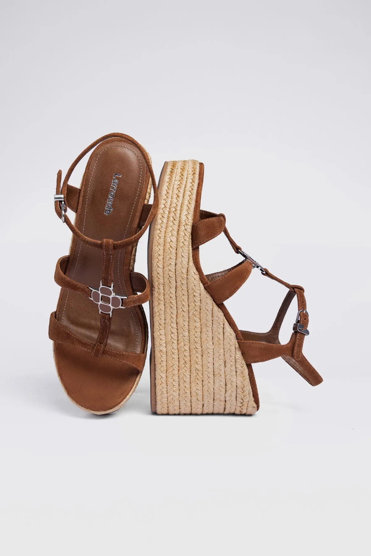 Hana Espadrille Sandal Burnt Umber Suede sold by Larroude product image thumbnail 2