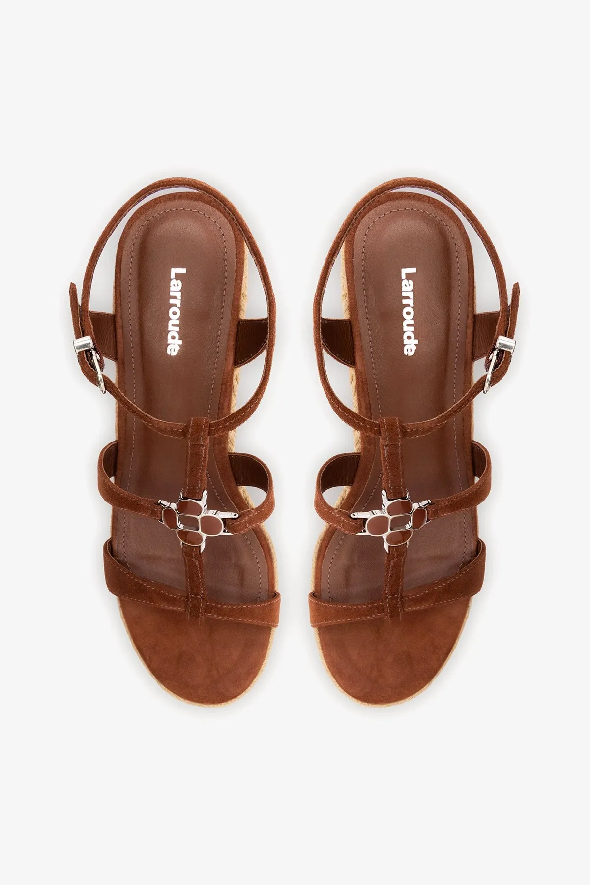 Hana Espadrille Sandal Burnt Umber Suede sold by Larroude product image thumbnail 5