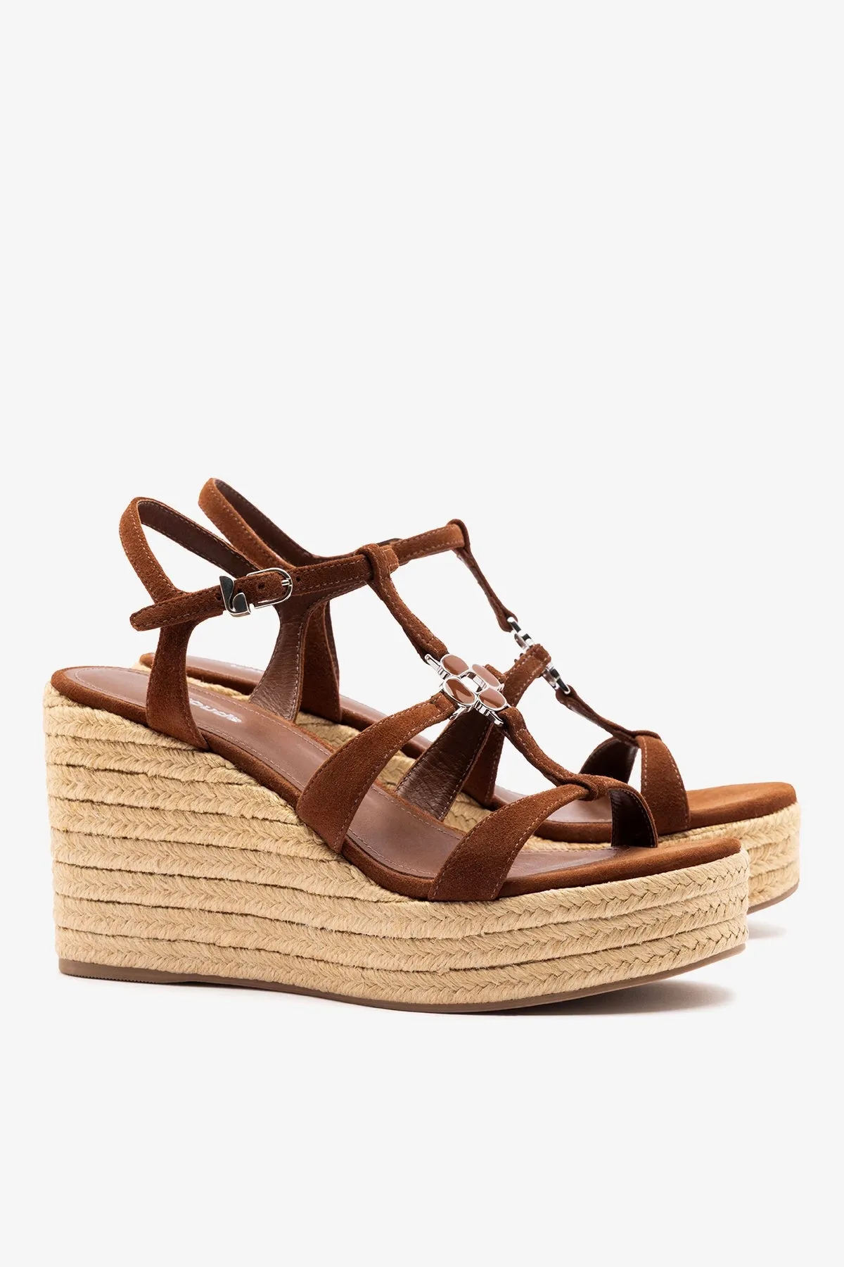 Hana Espadrille Sandal Burnt Umber Suede sold by Larroude product image thumbnail 3