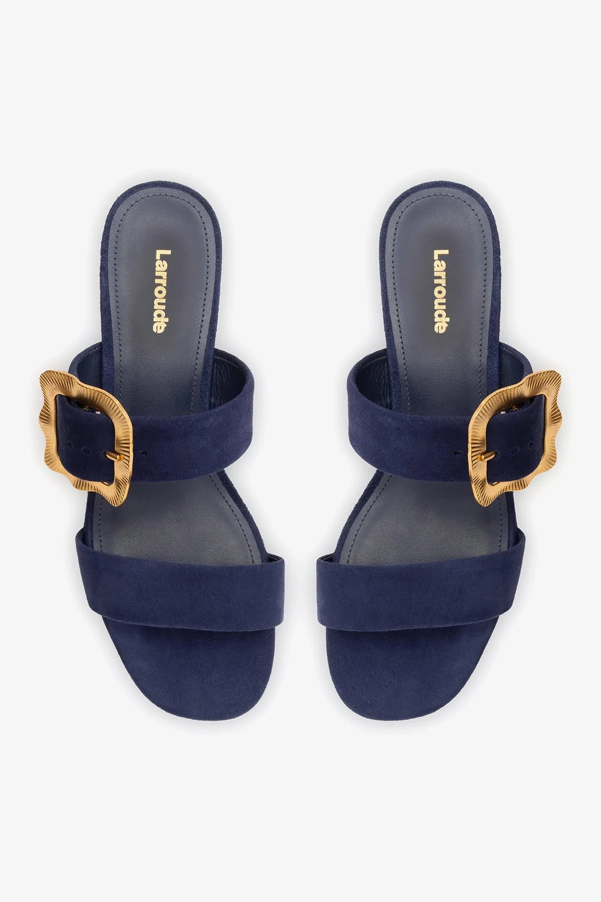 Maria Sandal Navy Suede sold by Larroude product image thumbnail 5