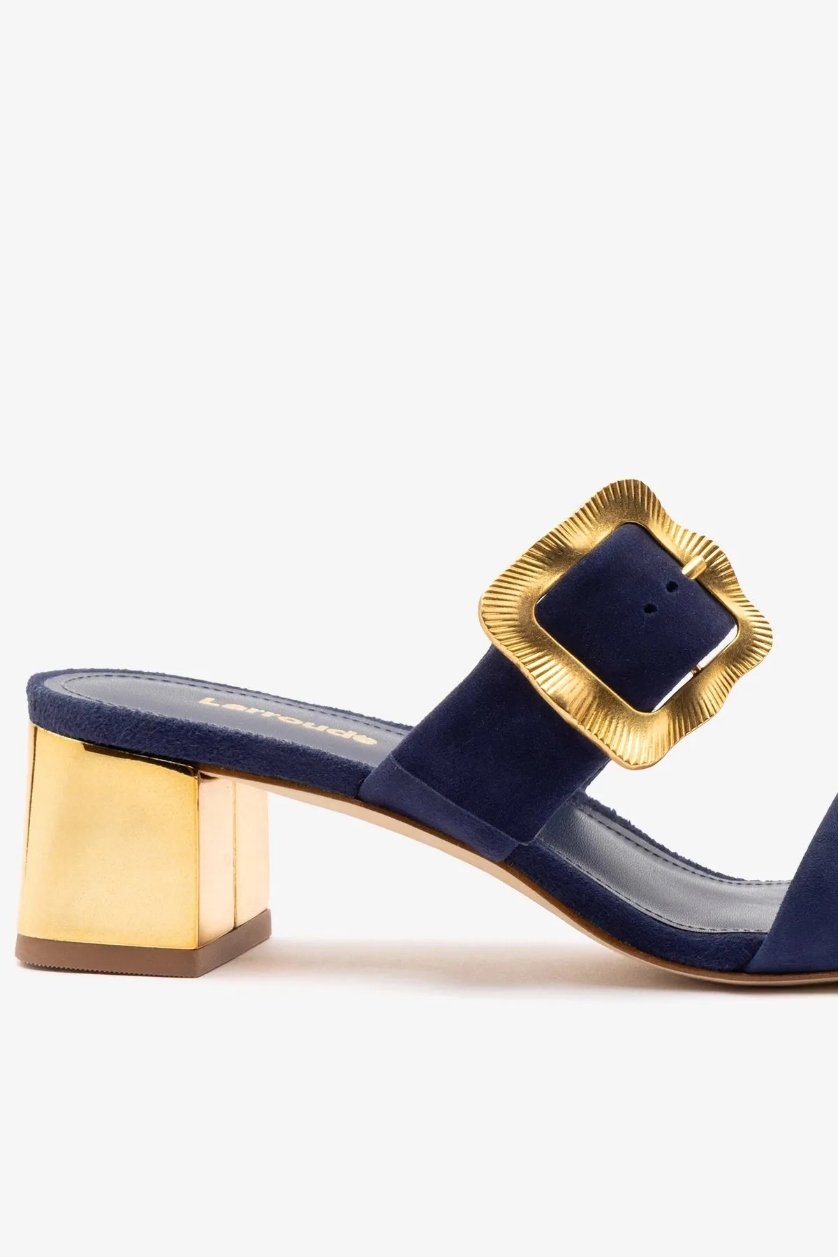 Maria Sandal Navy Suede sold by Larroude product image thumbnail 4