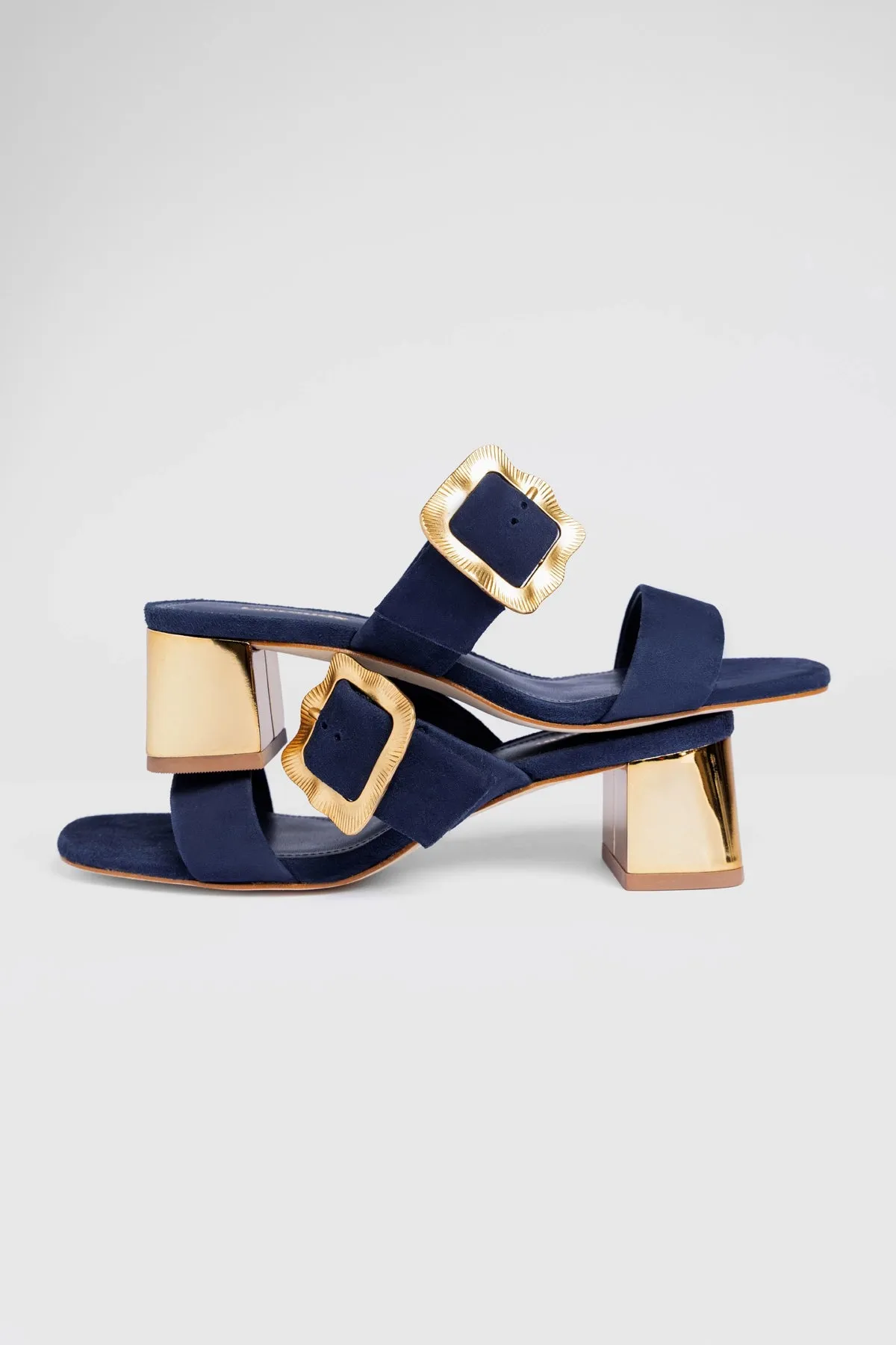 Maria Sandal Navy Suede sold by Larroude product image thumbnail 2