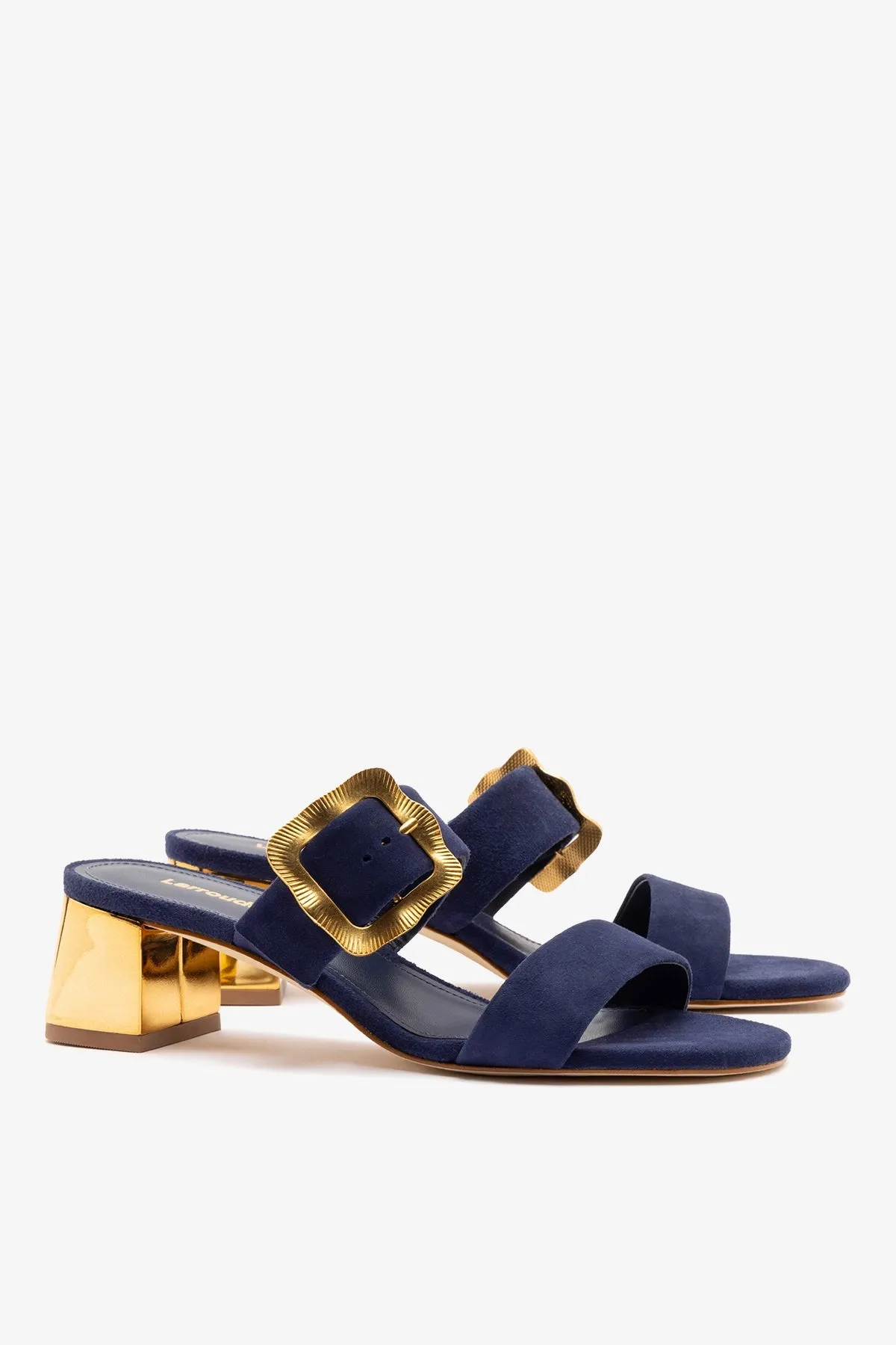 Maria Sandal Navy Suede sold by Larroude product image thumbnail 3