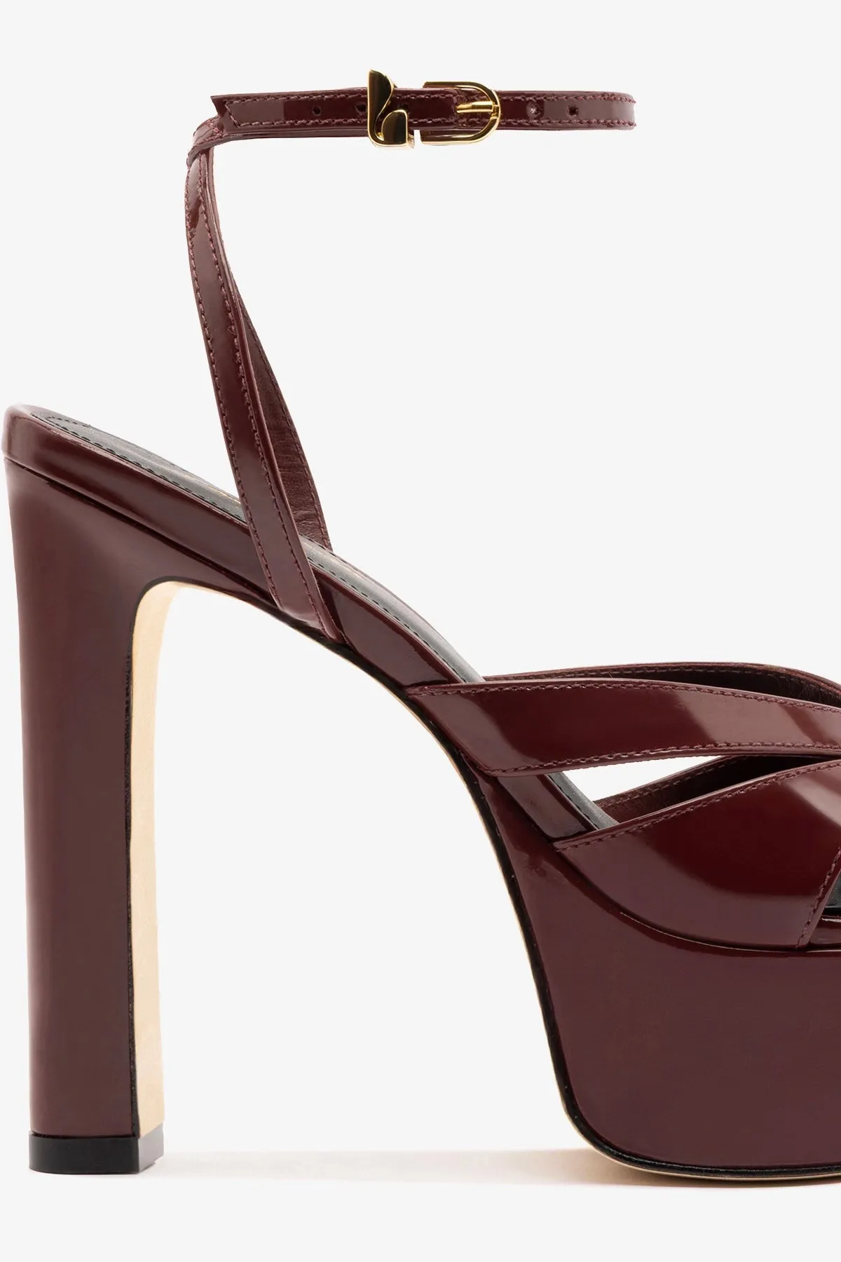 Veronica Sandal Burgundy Leather sold by Larroude product image thumbnail 4