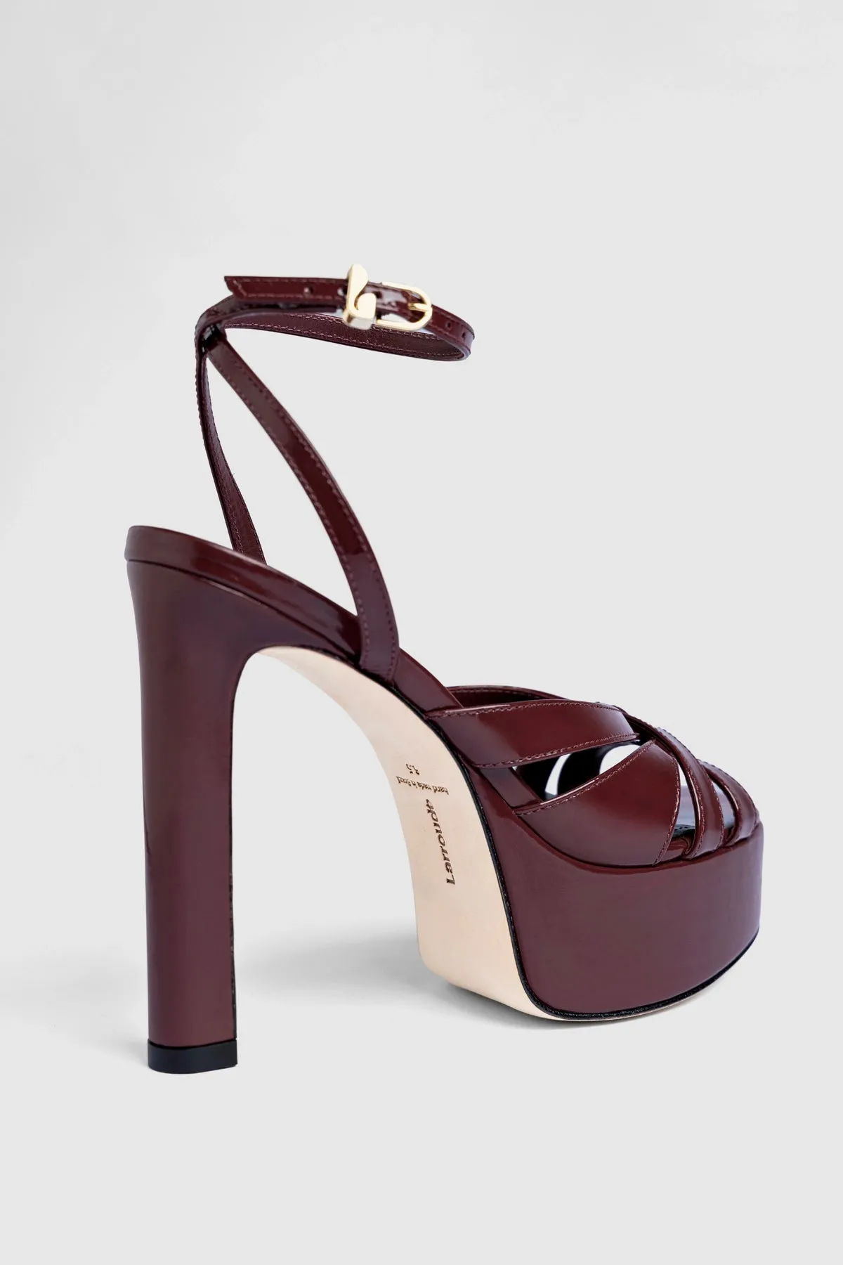 Veronica Sandal Burgundy Leather sold by Larroude product image thumbnail 5