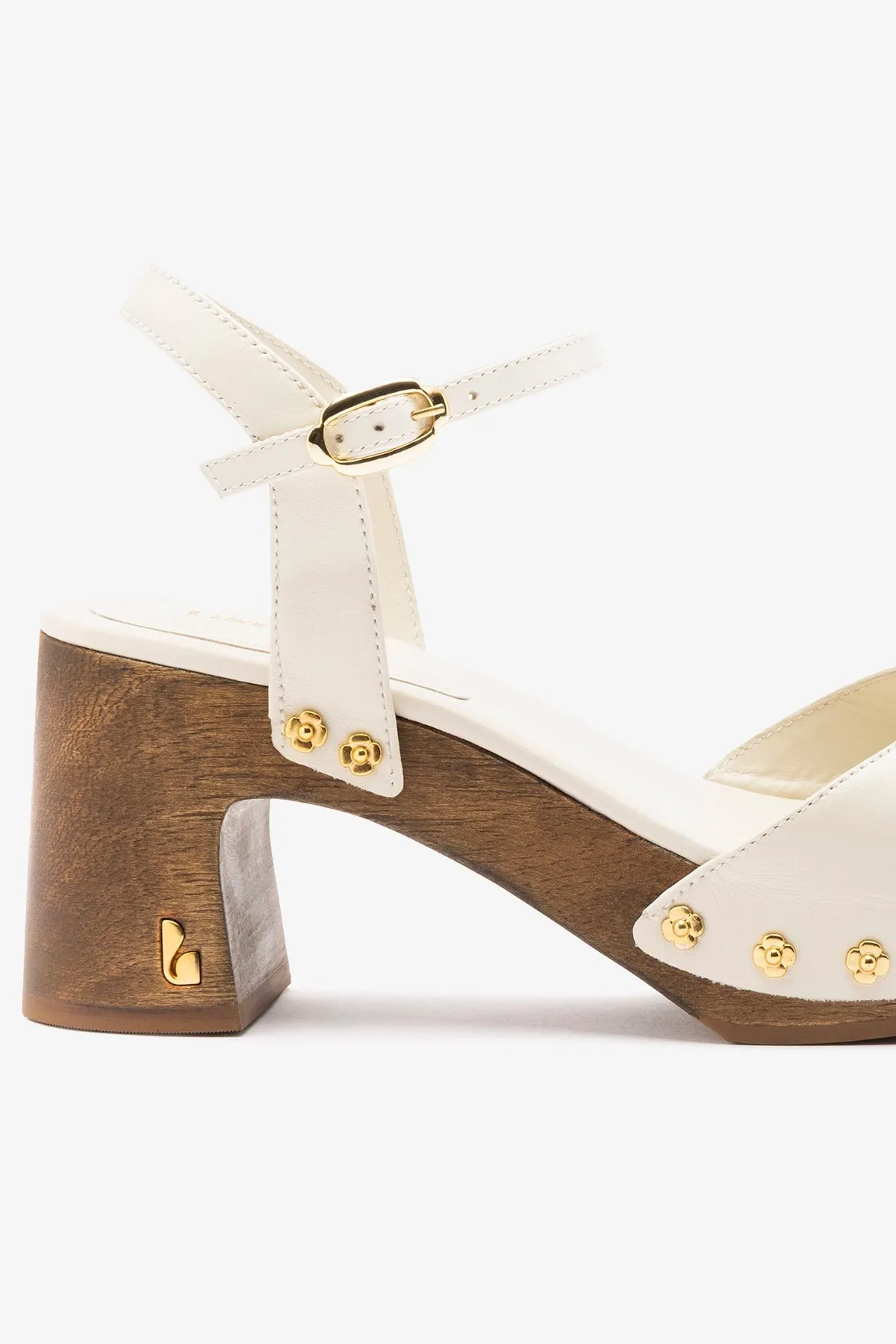 Willow Sandal Ivory Leather sold by Larroude product image thumbnail 4