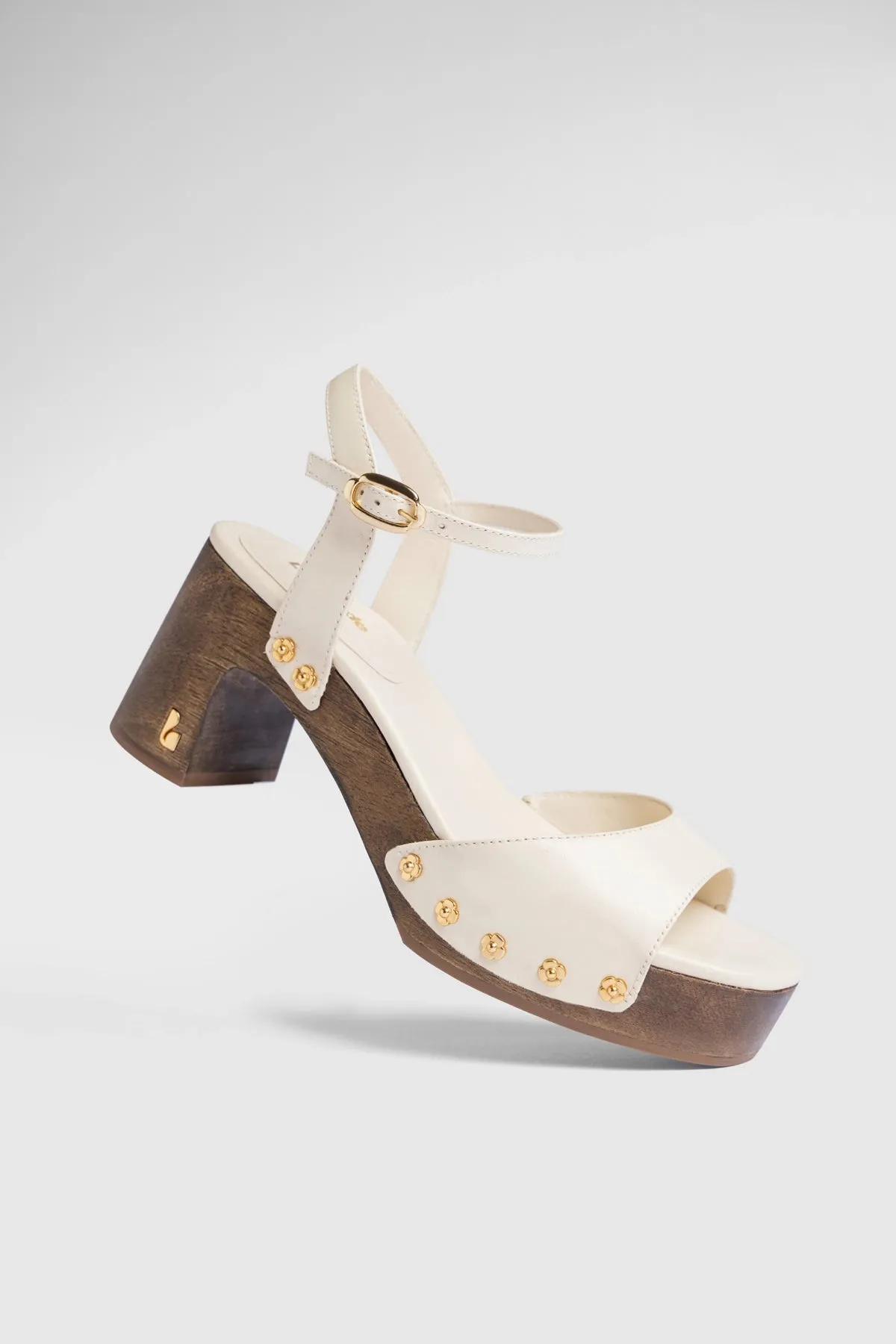 Willow Sandal Ivory Leather sold by Larroude product image thumbnail 2