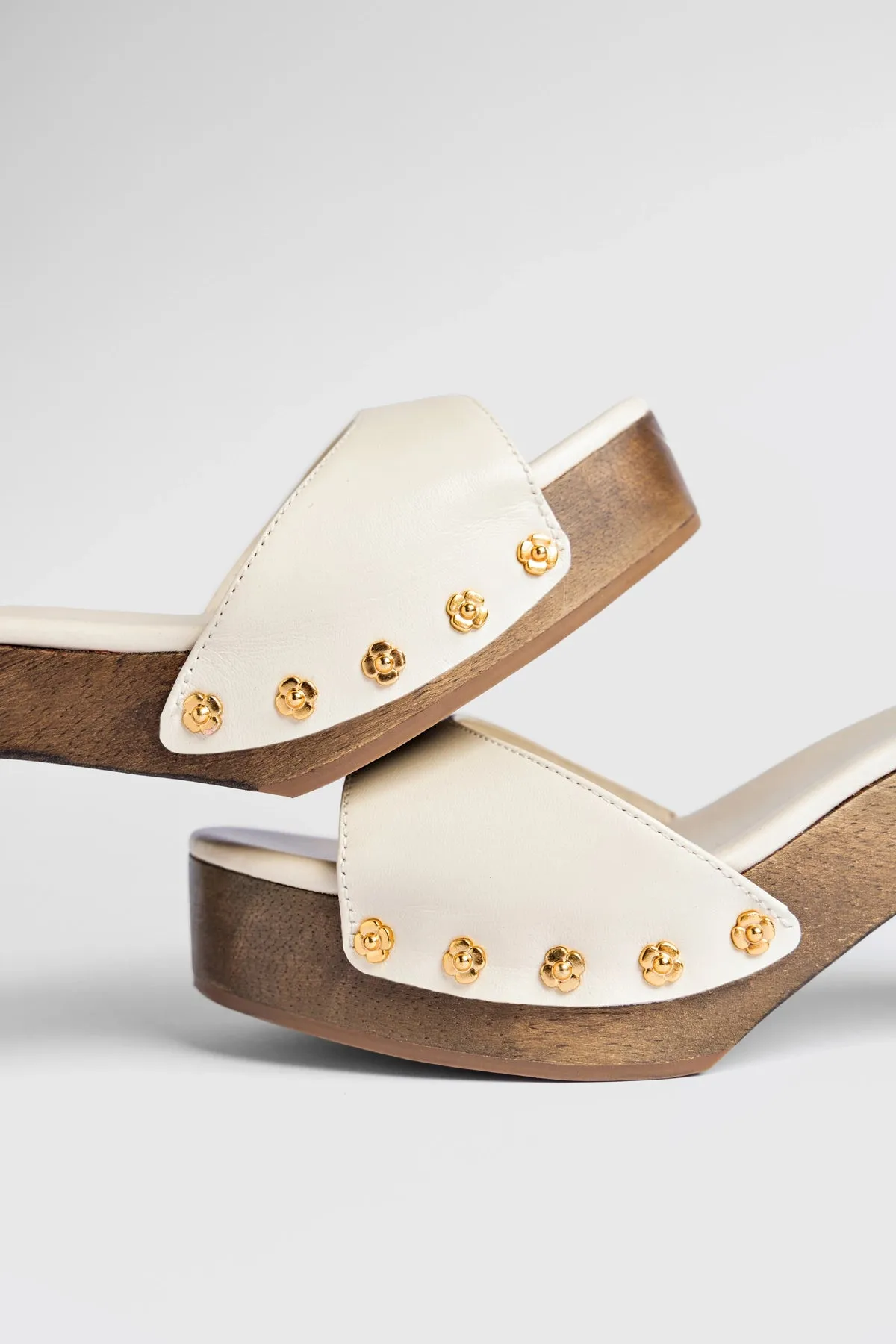 Willow Sandal Ivory Leather sold by Larroude product image thumbnail 5