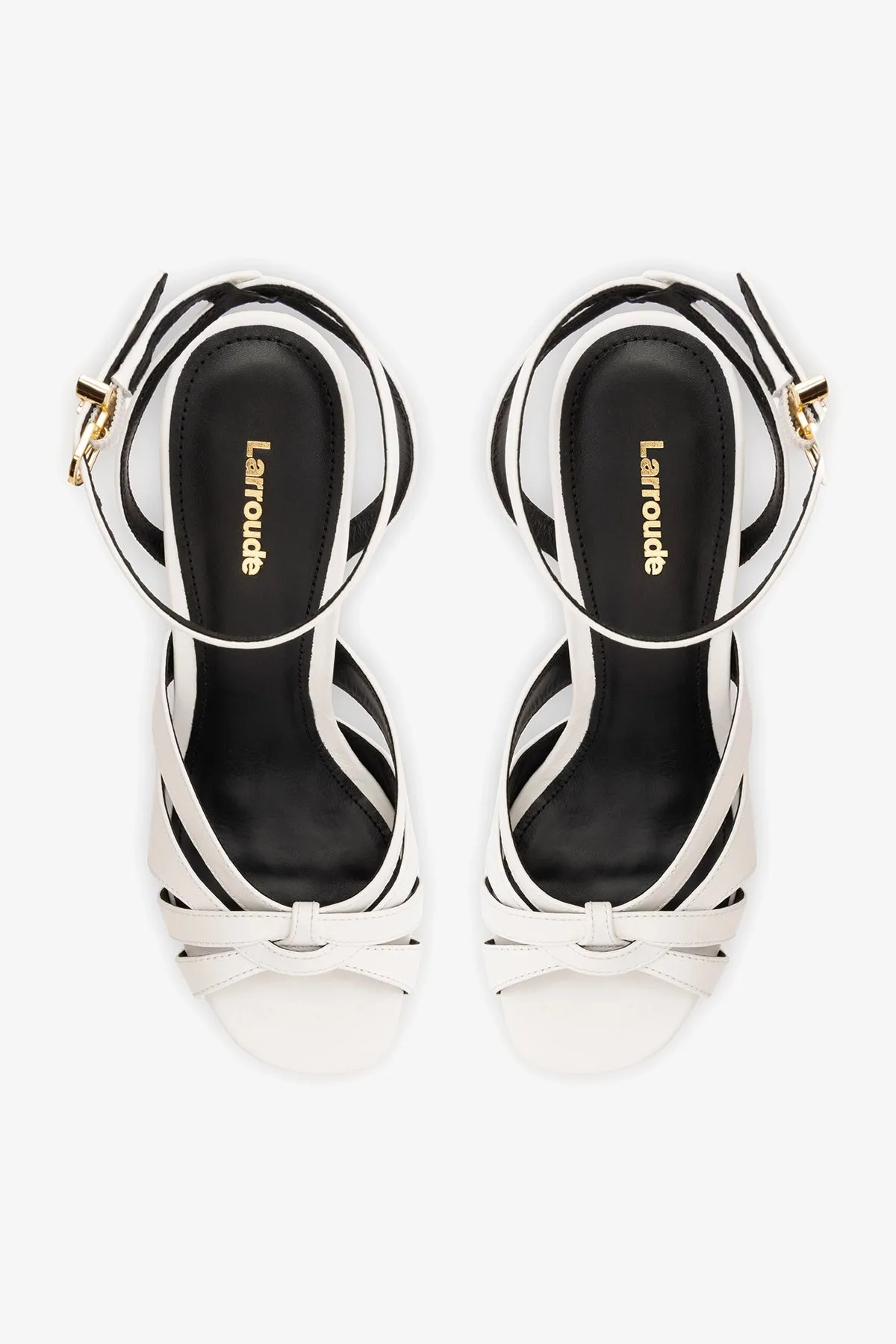 Veronica Sandal White Leather sold by Larroude product image thumbnail 5