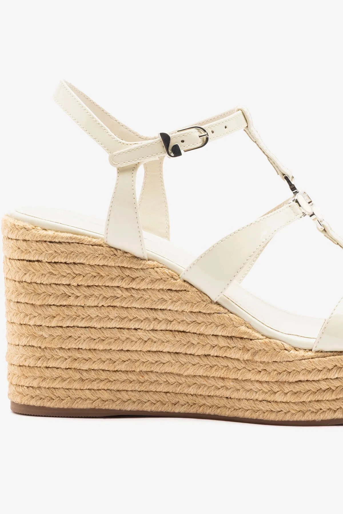 Hana Espadrille Sandal Ivory Leather sold by Larroude product image thumbnail 4