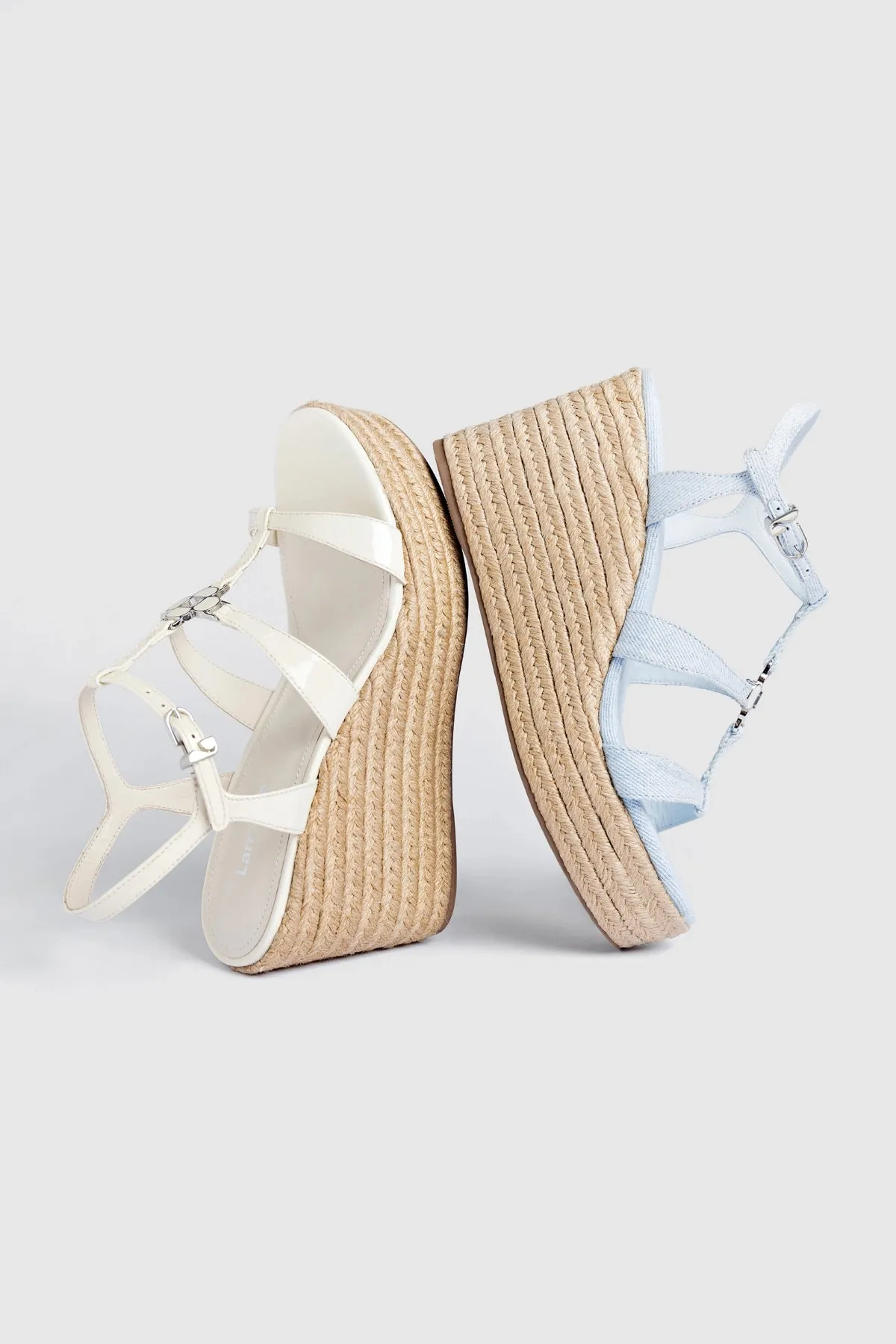 Hana Espadrille Sandal Ivory Leather sold by Larroude product image thumbnail 5