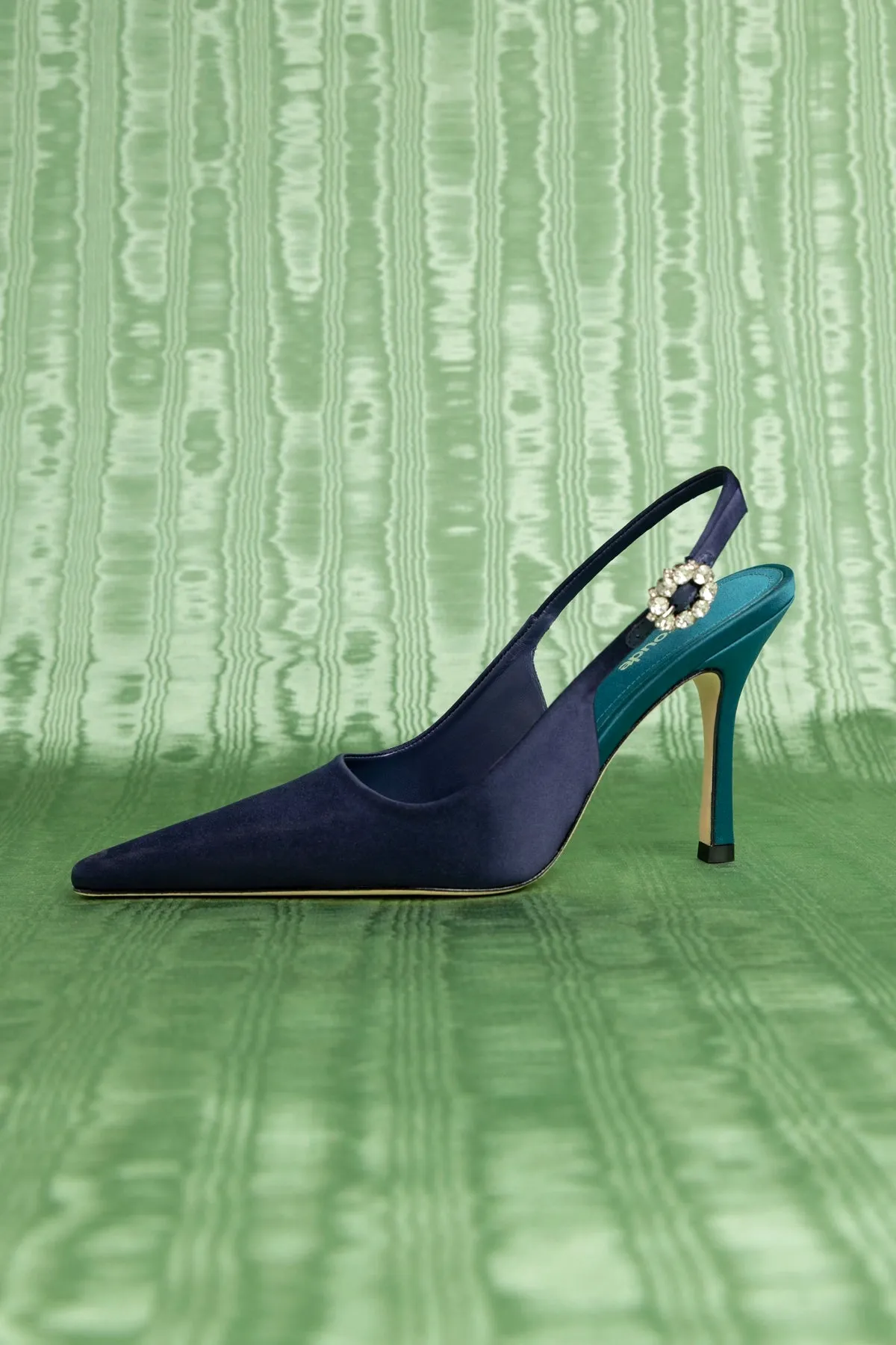 Carine Pump Ocean Satin sold by Larroude product image thumbnail 2