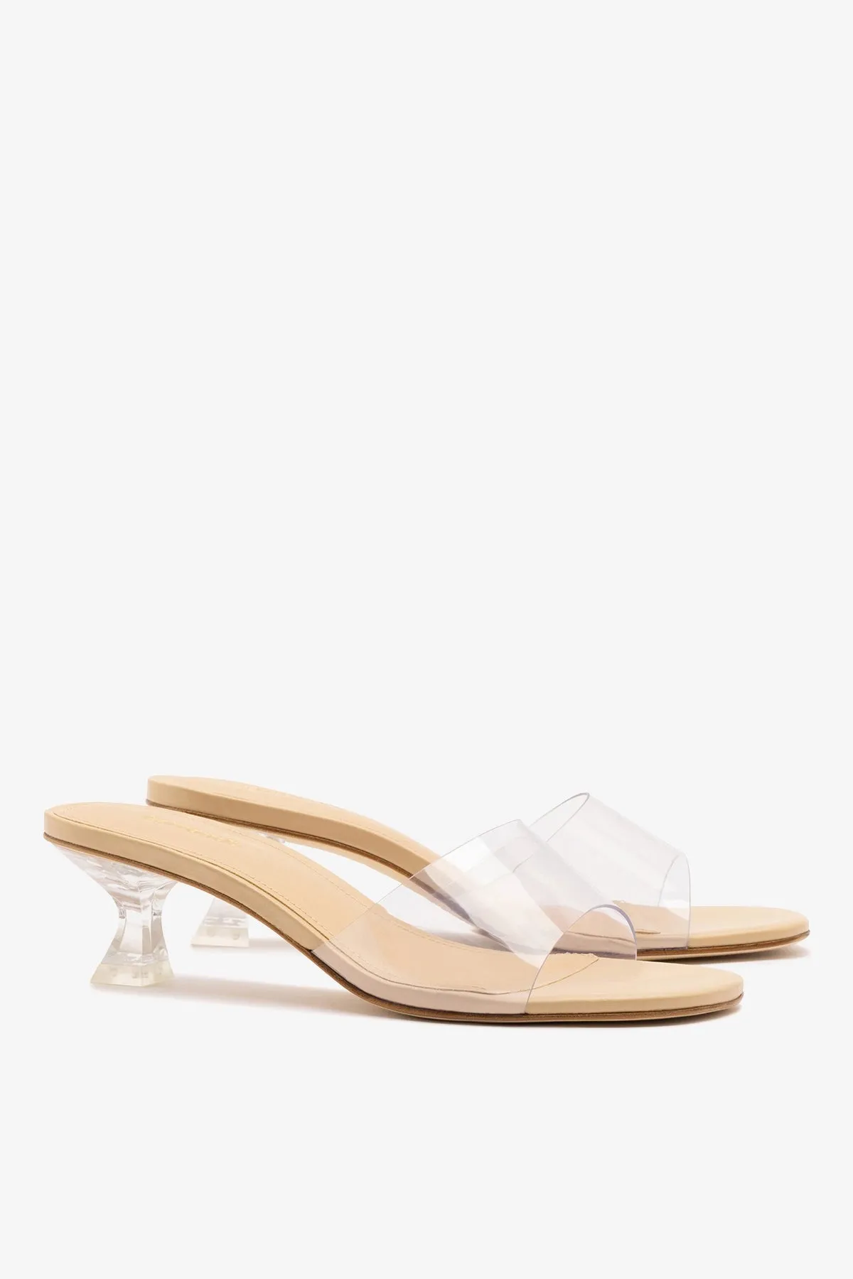 Vivi Lucite Clear Mule Sand Leather sold by Larroude product image thumbnail 3