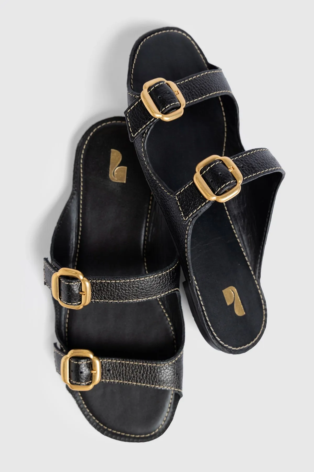 Amalfi Flat Black Leather sold by Larroude product image thumbnail 4