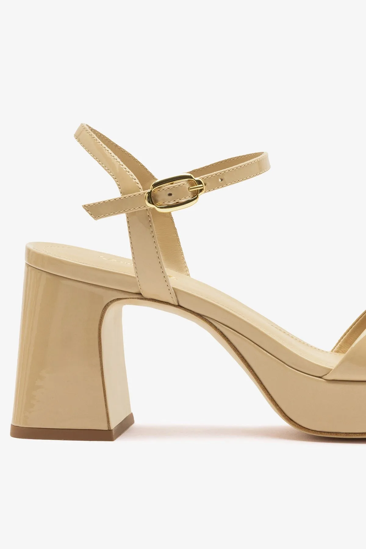 Bianca Low Sandal Sand Patent Leather sold by Larroude product image thumbnail 4