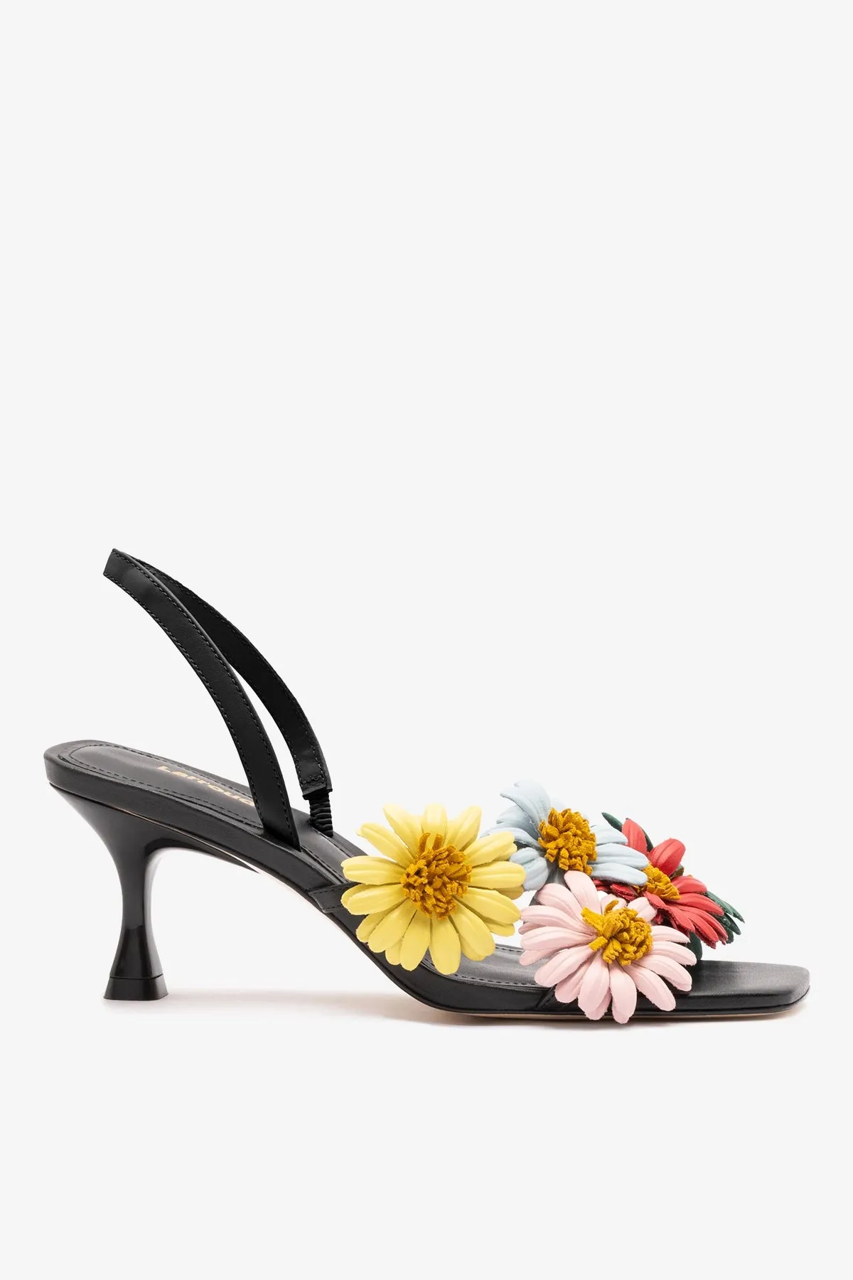 Fiore Sandal Black Leather sold by Larroude