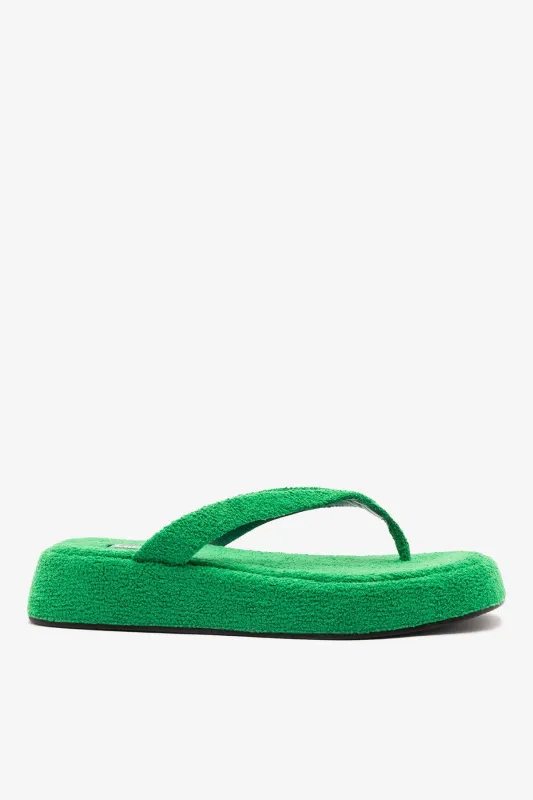 Roxy Thong Sandal Evergreen made by Larroude