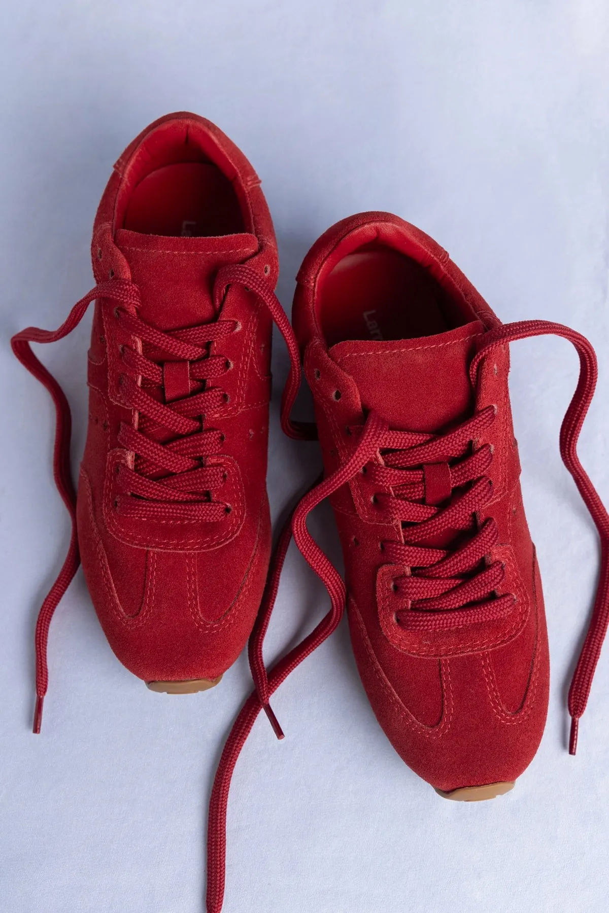 Stella Sneaker Carmine Suede sold by Larroude product image thumbnail 2