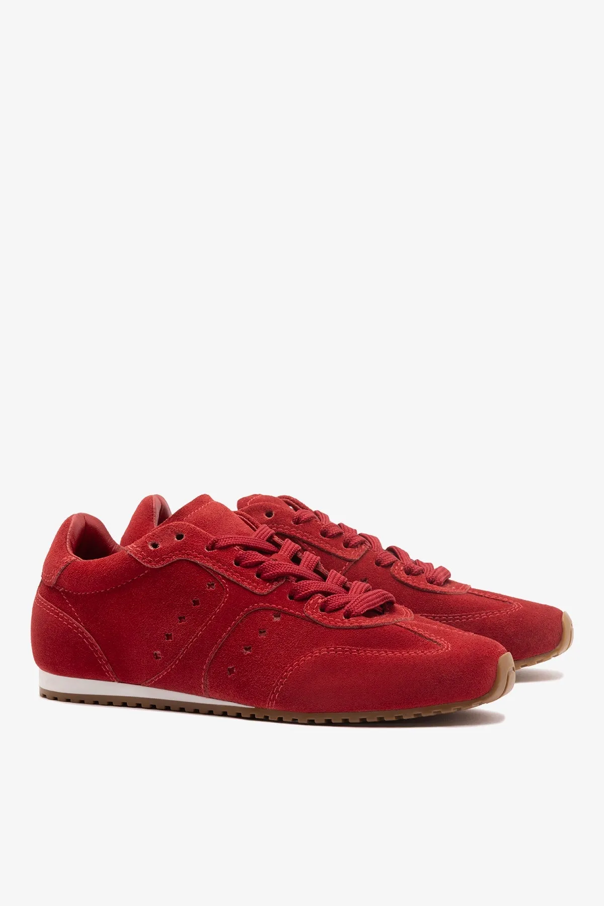 Stella Sneaker Carmine Suede sold by Larroude product image thumbnail 3