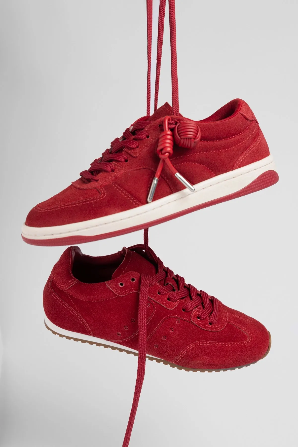 George Sneaker Crimson Red Suede sold by Larroude product image thumbnail 2