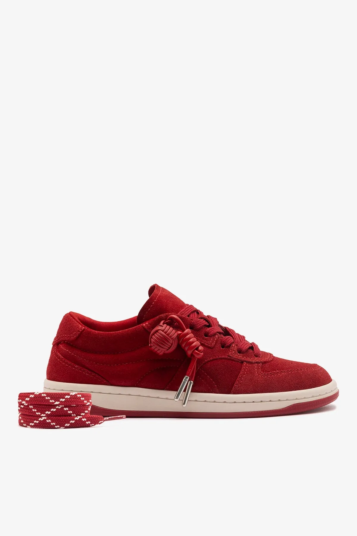 George Sneaker Crimson Red Suede sold by Larroude product image thumbnail 5
