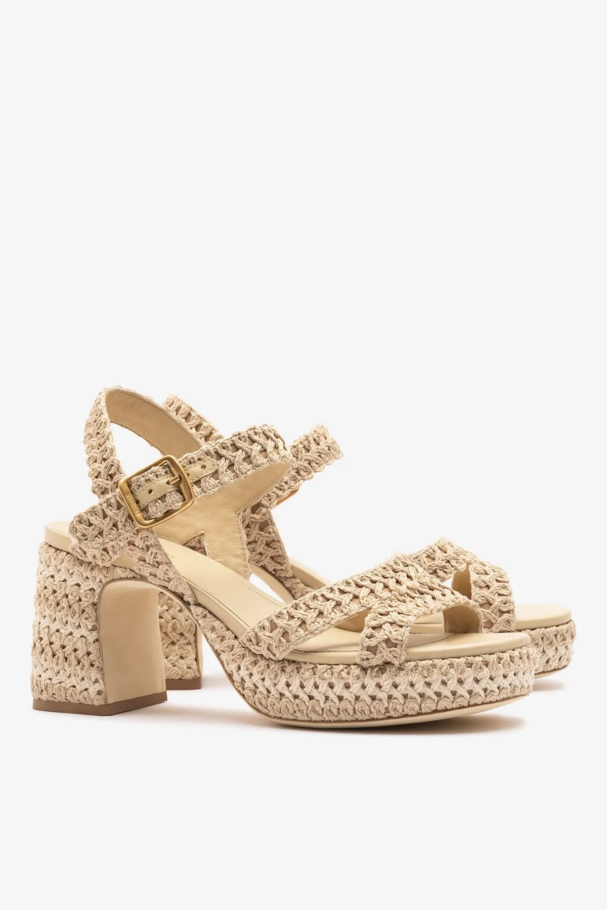 Jolene Low Sandal Natural Crochet sold by Larroude product image thumbnail 3