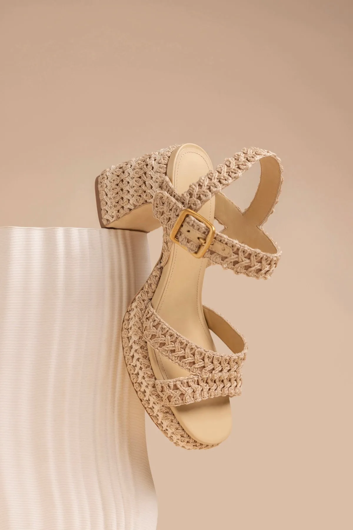 Jolene Low Sandal Natural Crochet sold by Larroude product image thumbnail 2